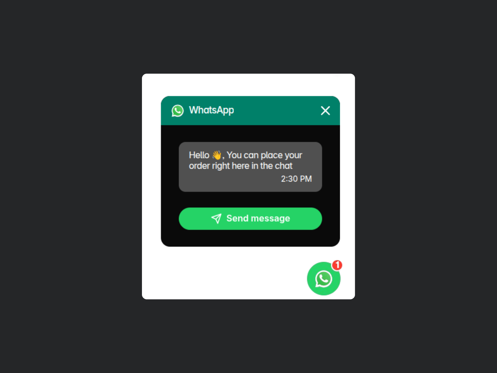 Chat on WhatsApp: Premium UI Component by Esther k — Framer Marketplace