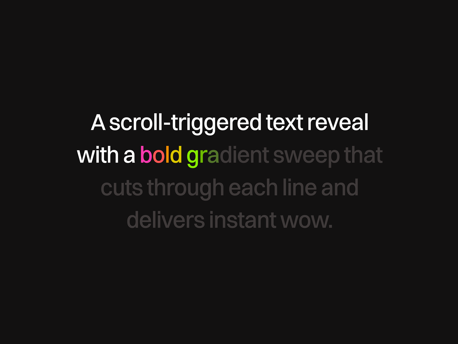 Gradient Scroll Text: Premium Interactions Component by Sanna Granqvist ...