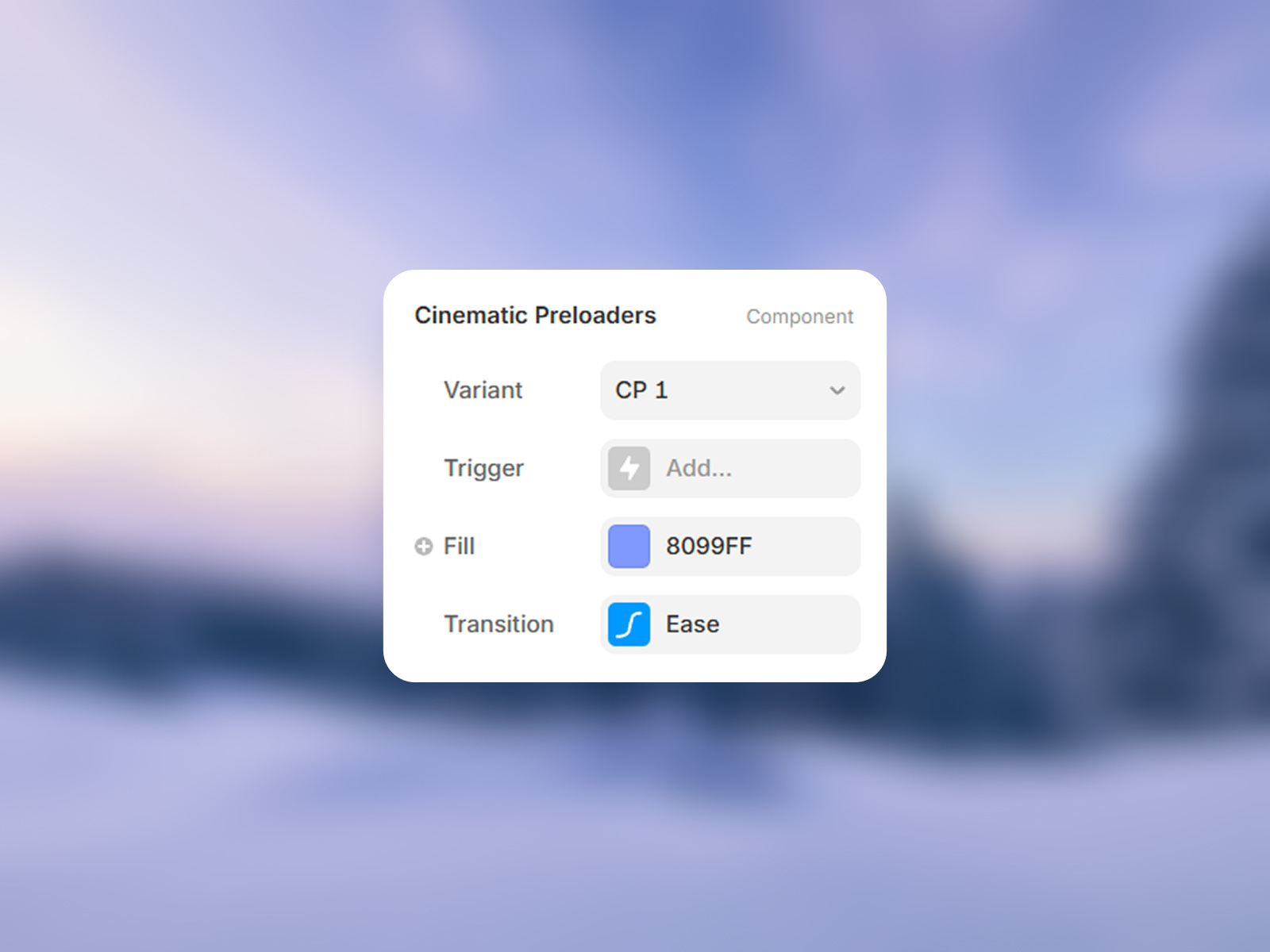 Cinematic Preloaders Property Controls
