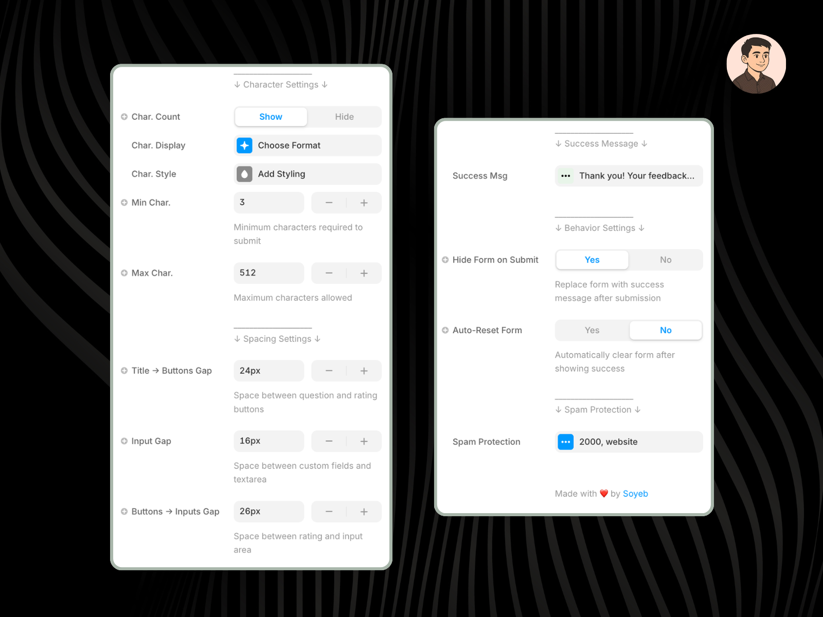 Feedback Form Framer Component