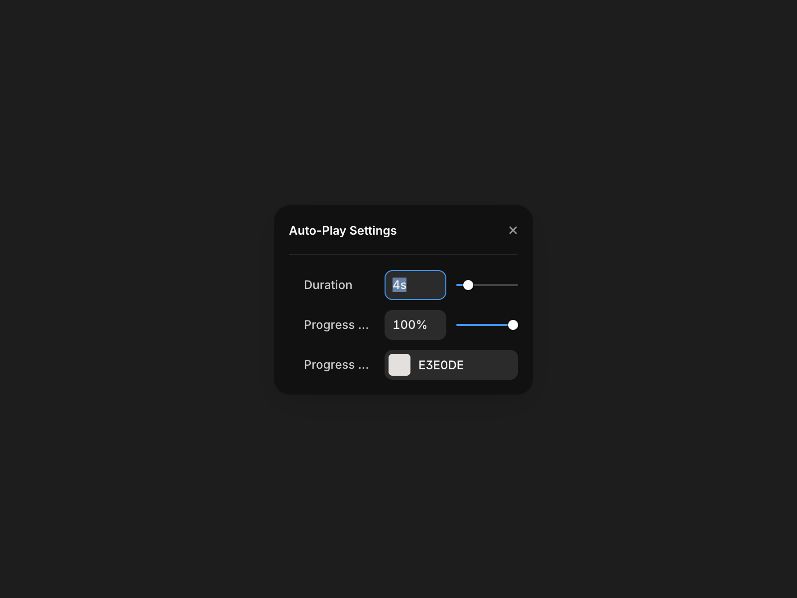 Auto-play settings