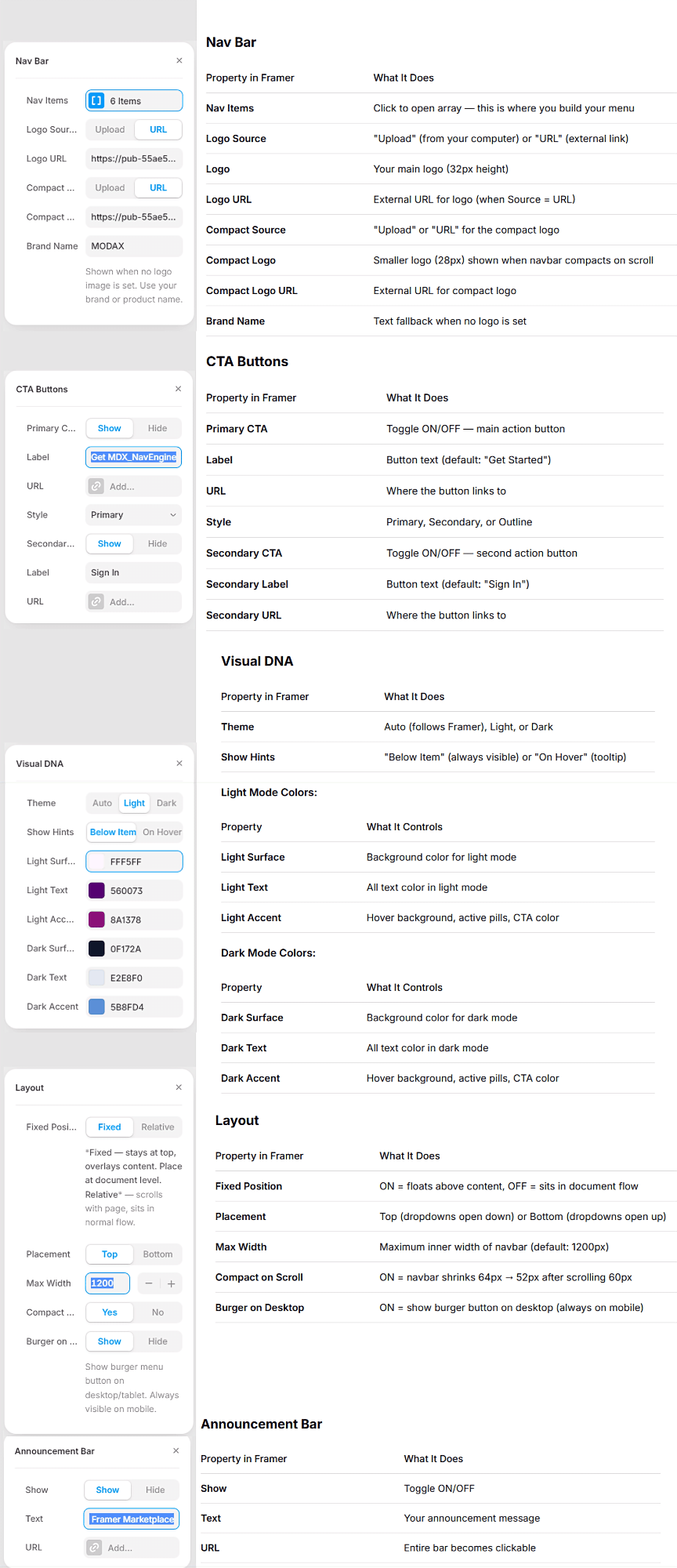 MDX_NavEngine Properties Panel