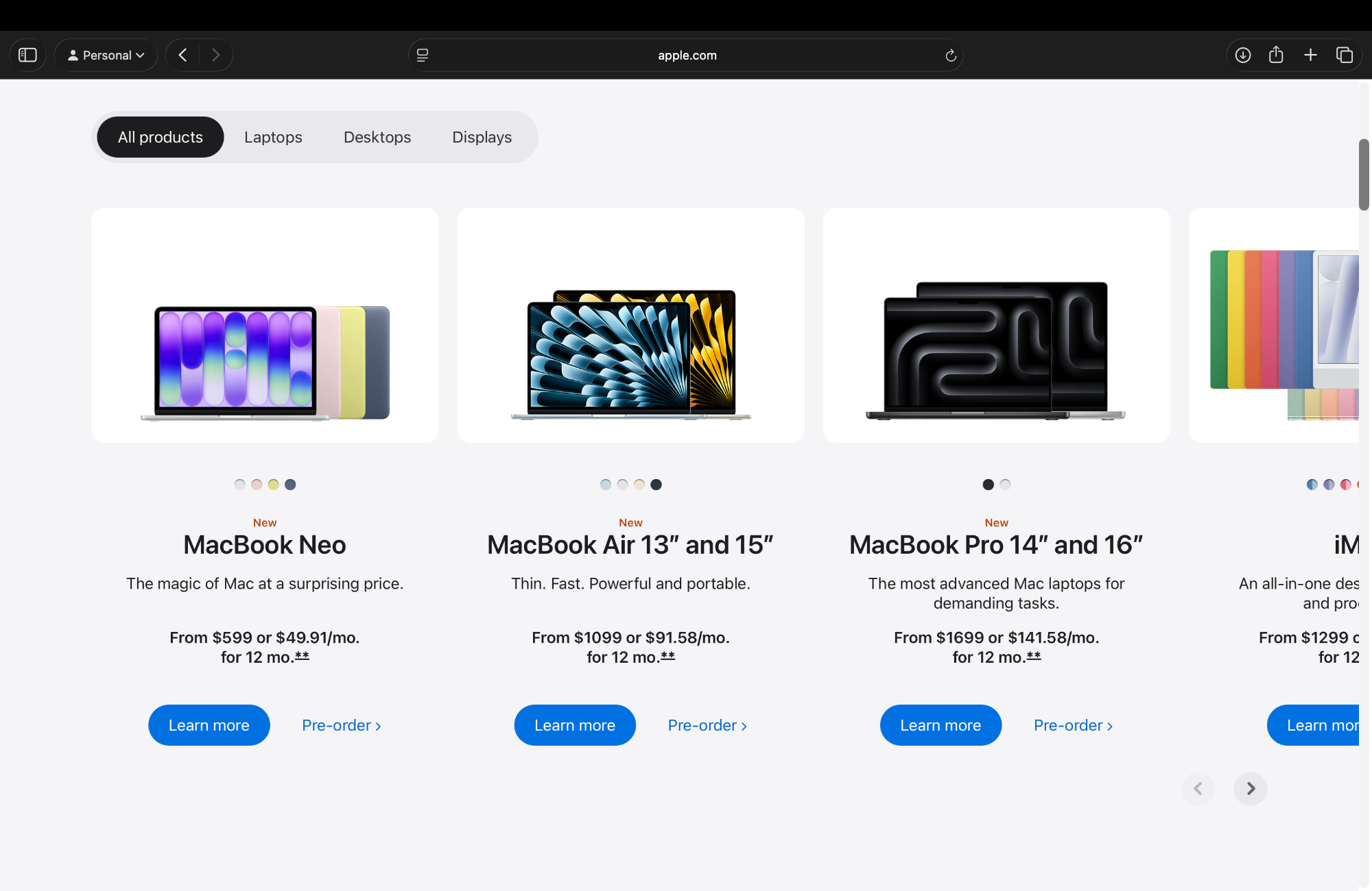 Inspiration: https://www.apple.com/mac/