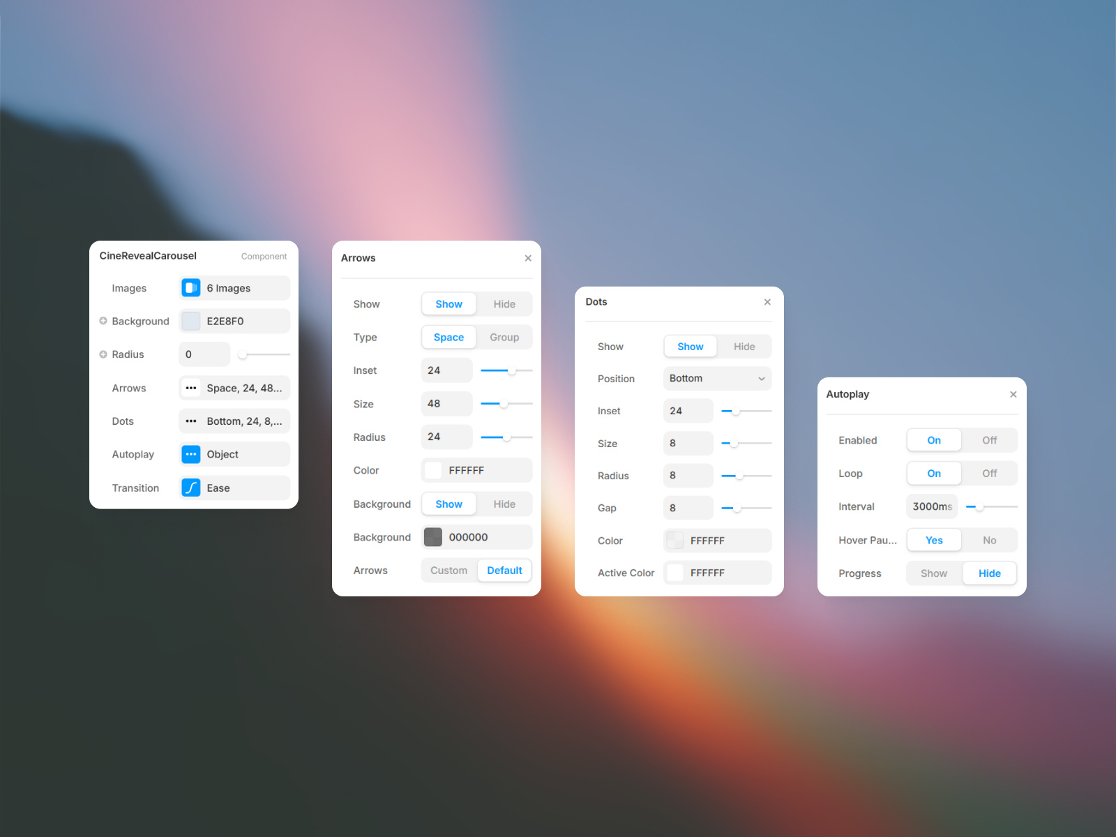 CineReveal Carousel Property Controls