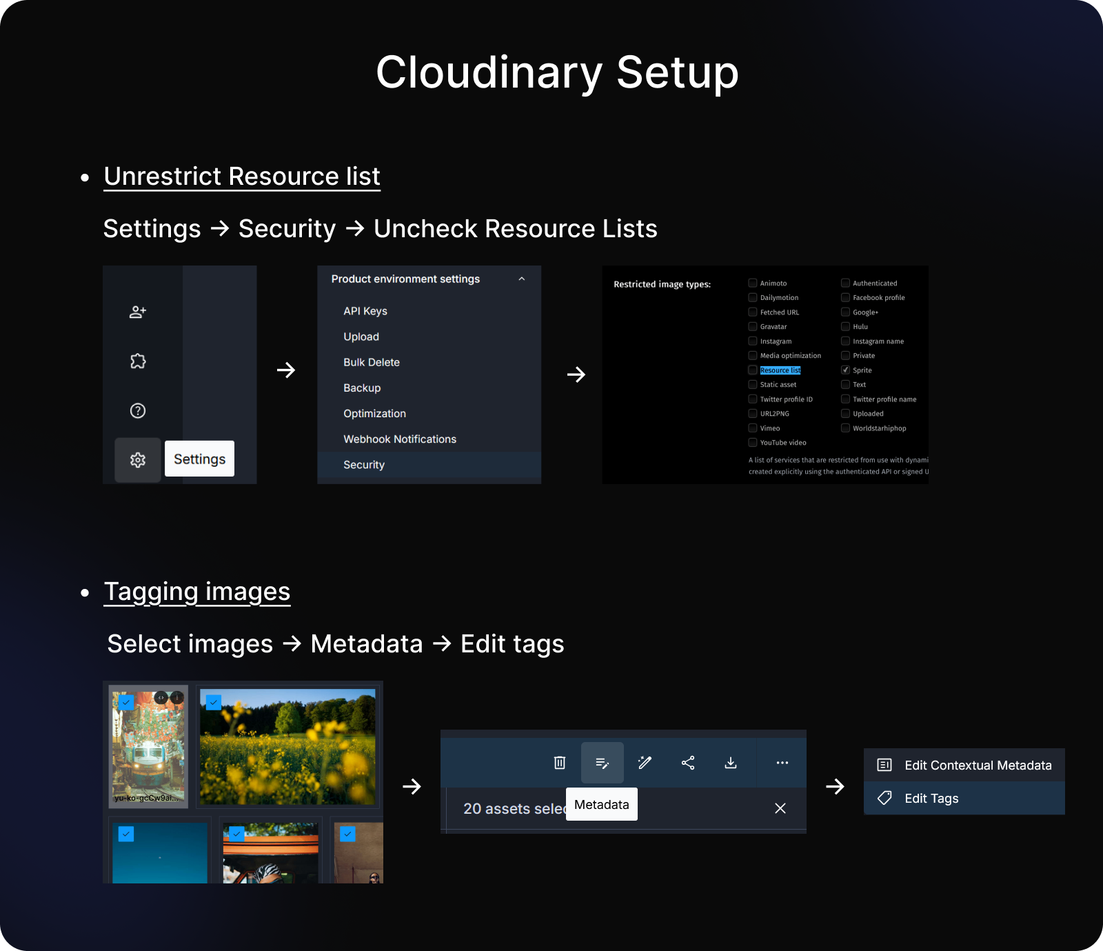 Cloudinary Setup Instructions