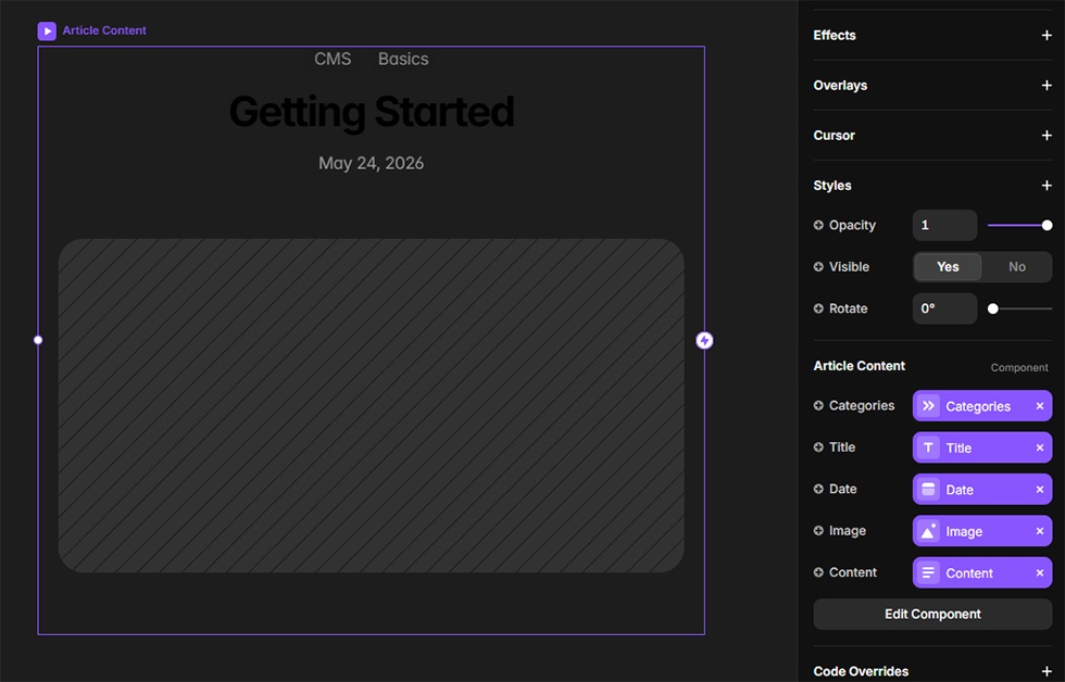 Creating a component card with multiple CMS variables