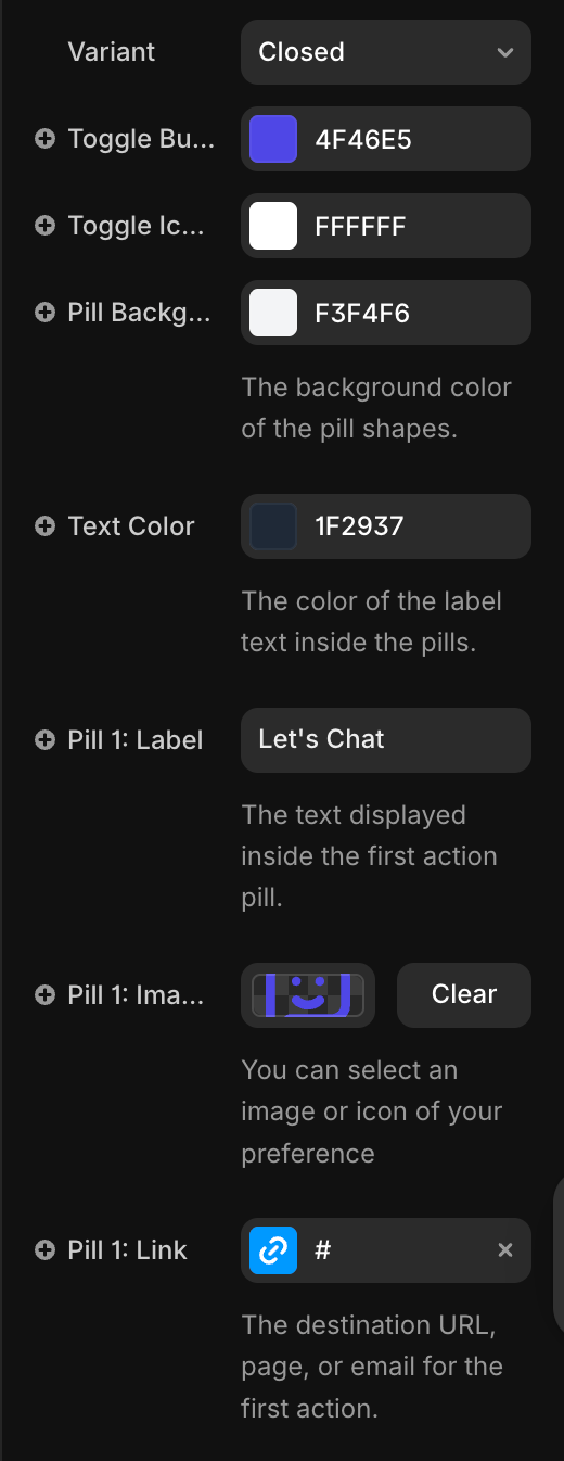 Easy to customize from panel properties
