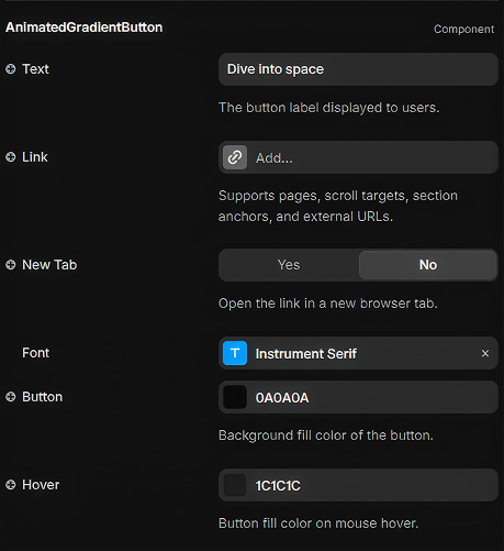 Component settings