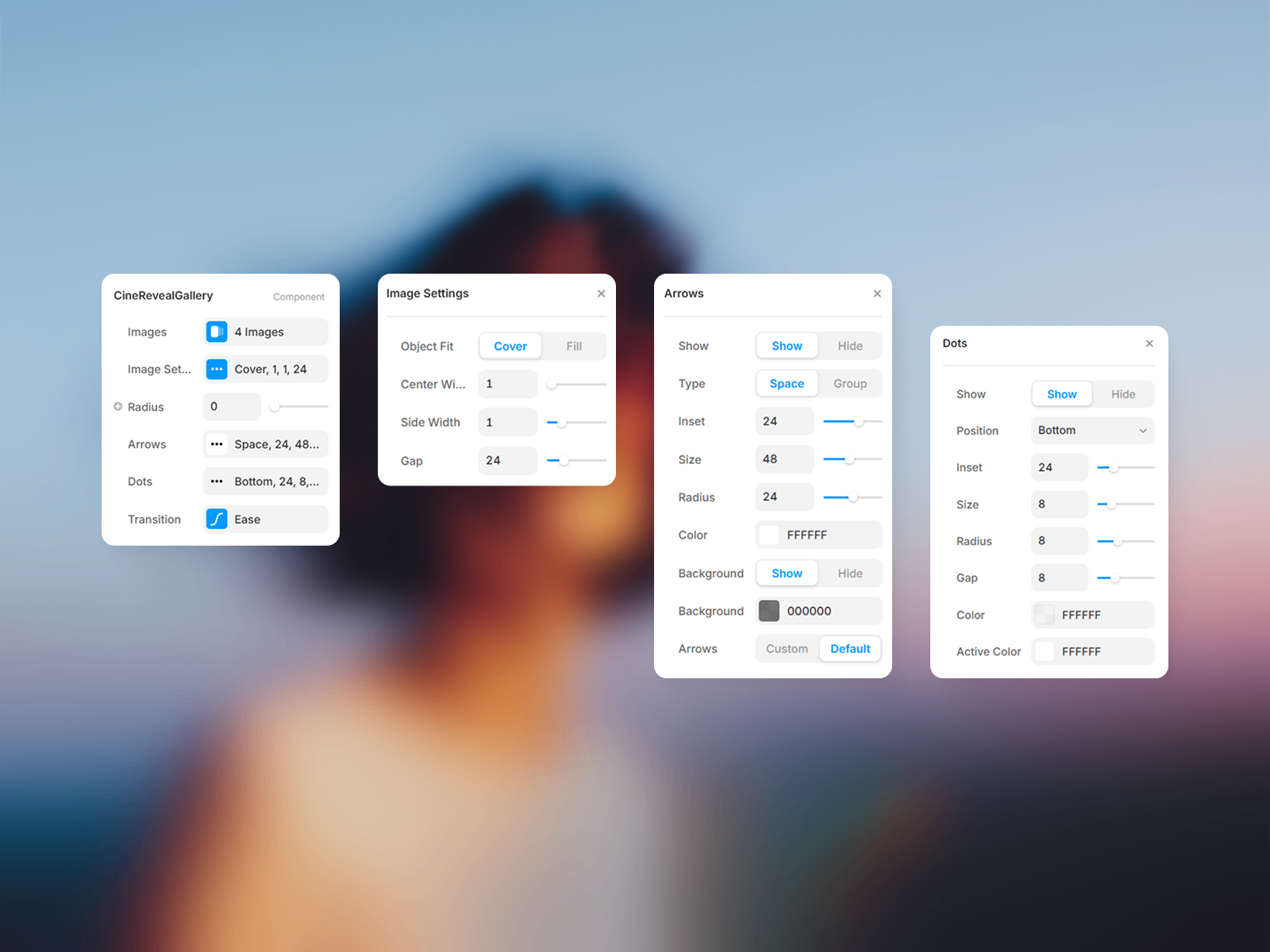 CineReveal Gallery Property Controls