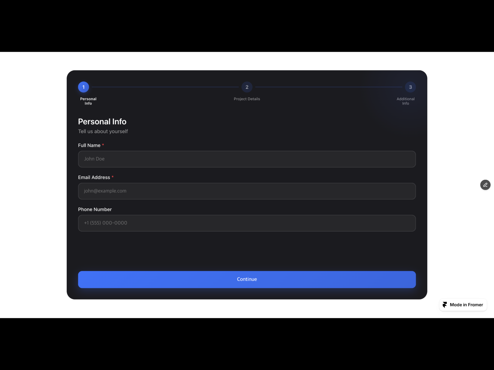 Multi-Step Form Pro: Premium Forms Component by MJ Jung — Framer ...