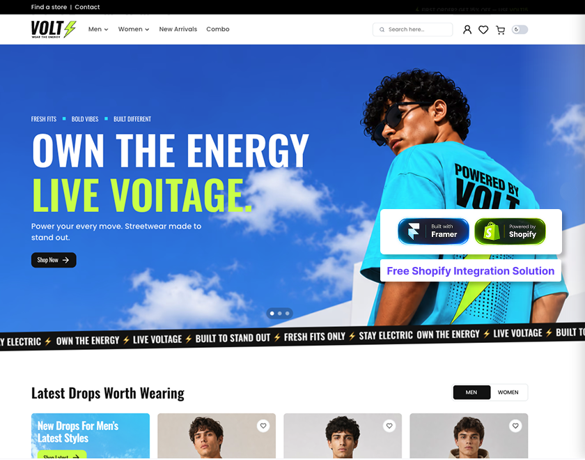 Screenshot 1 of Volt Shopify