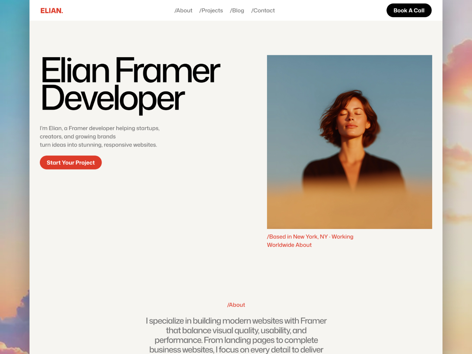 Elian - Website by Md. Omor Rahman Shipon