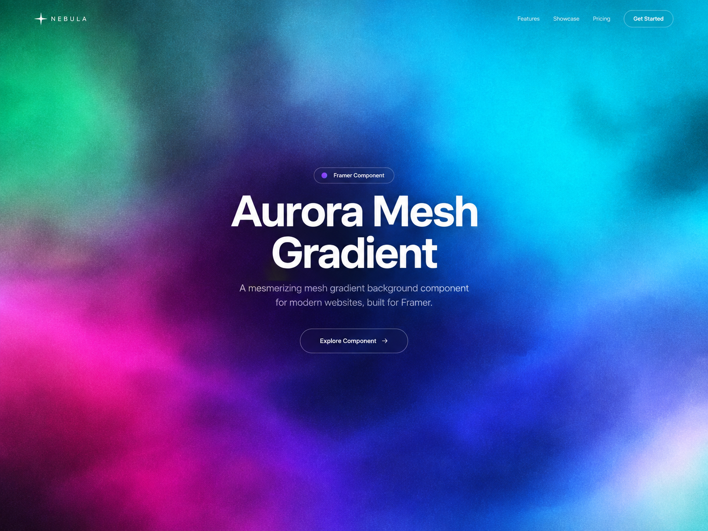 Aurora Mesh Gradient — Component for Framer