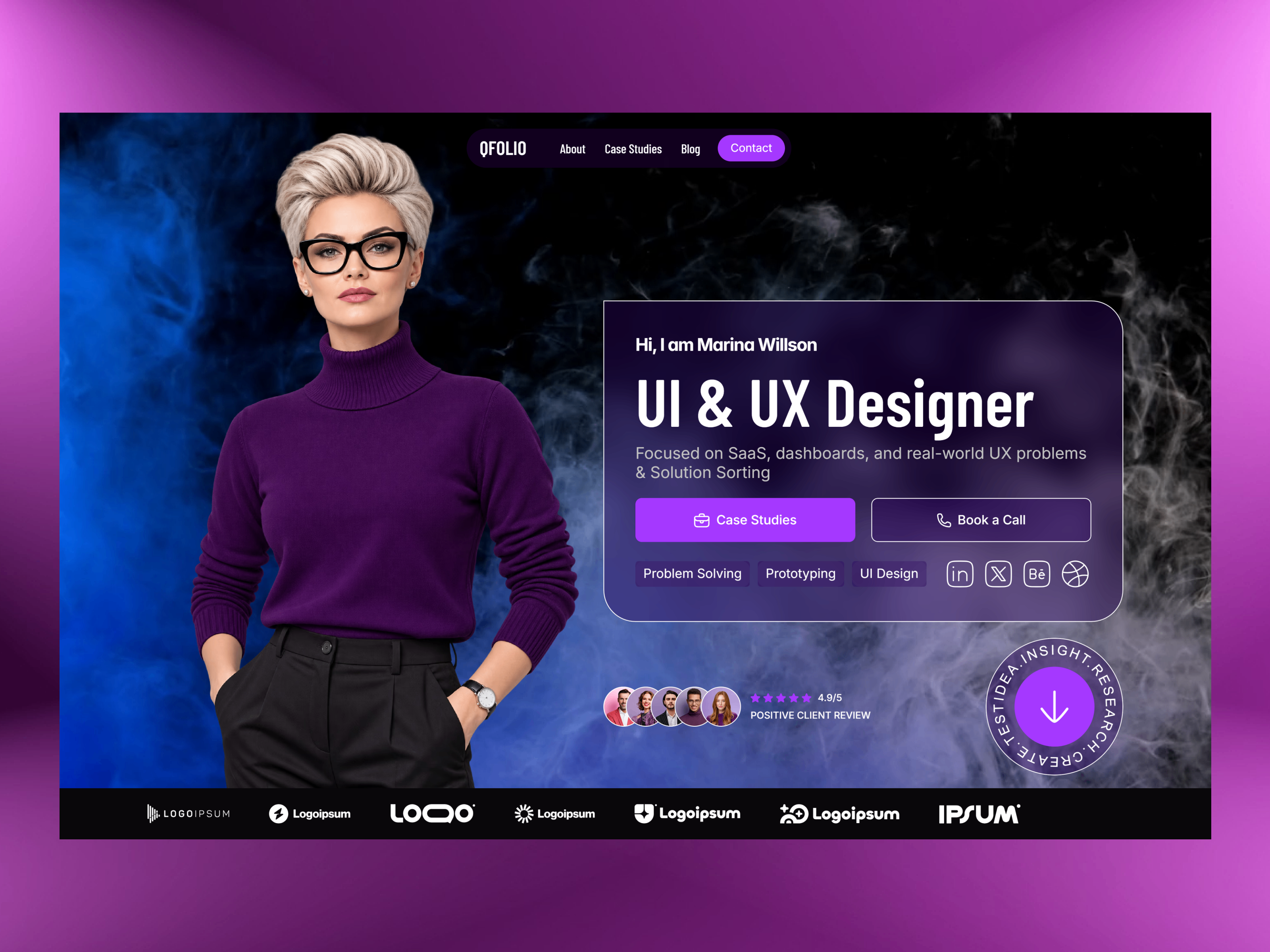 Qfolio - UI & UX by CK Singha