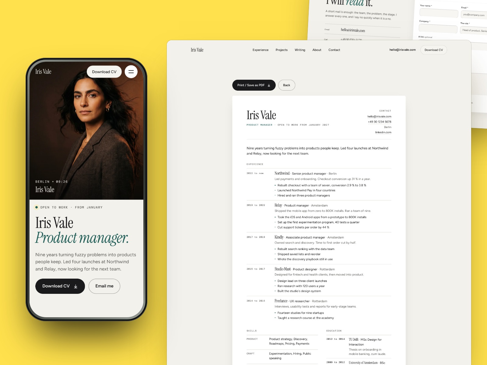 Screenshot 4 of CV Website