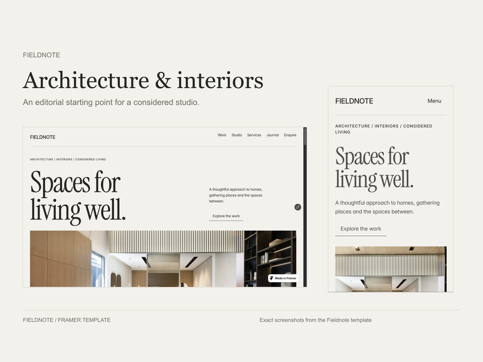 Screenshot 1 of Fieldnote Studio