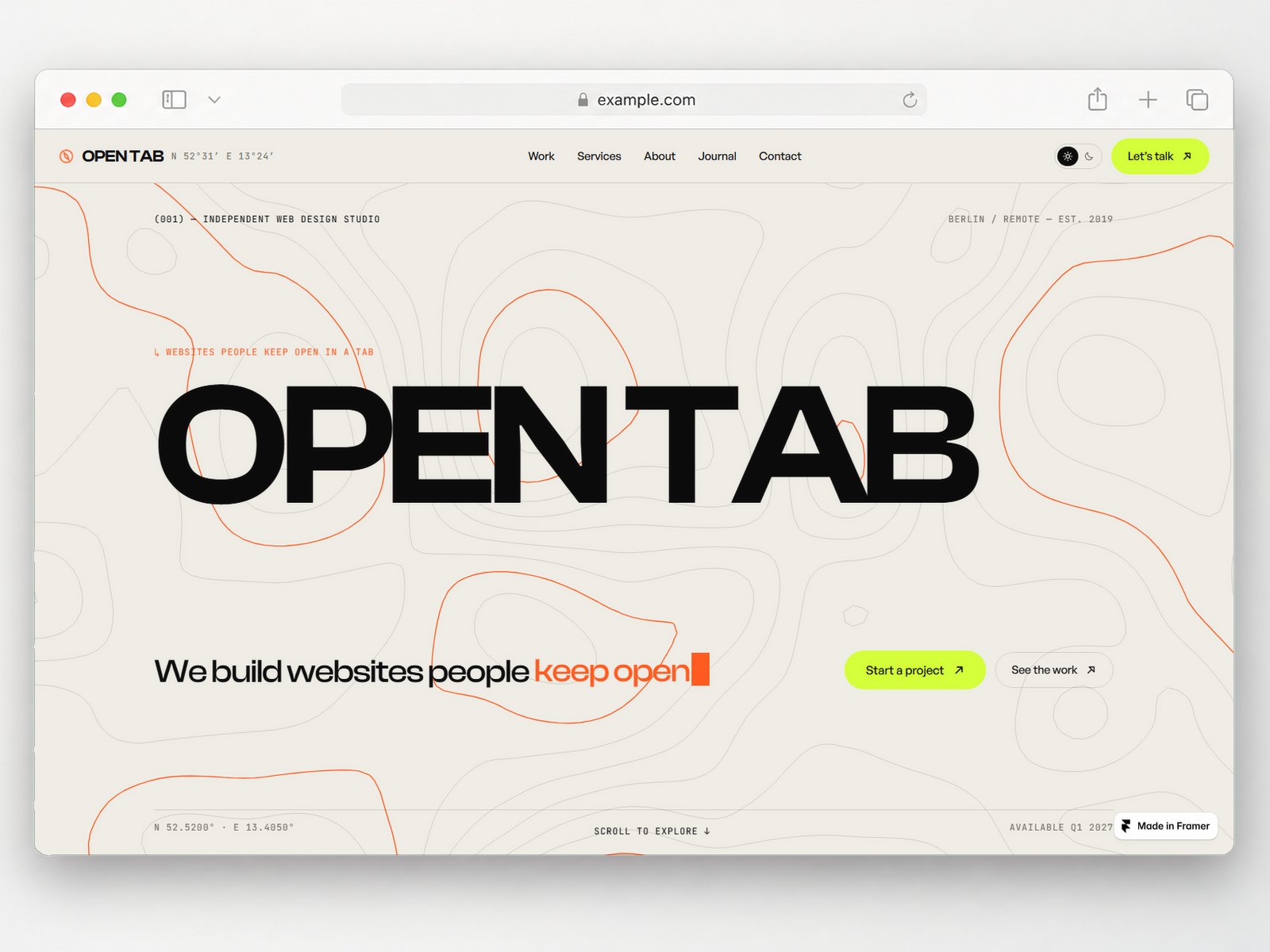 OPEN TAB by Noel Dario Andres