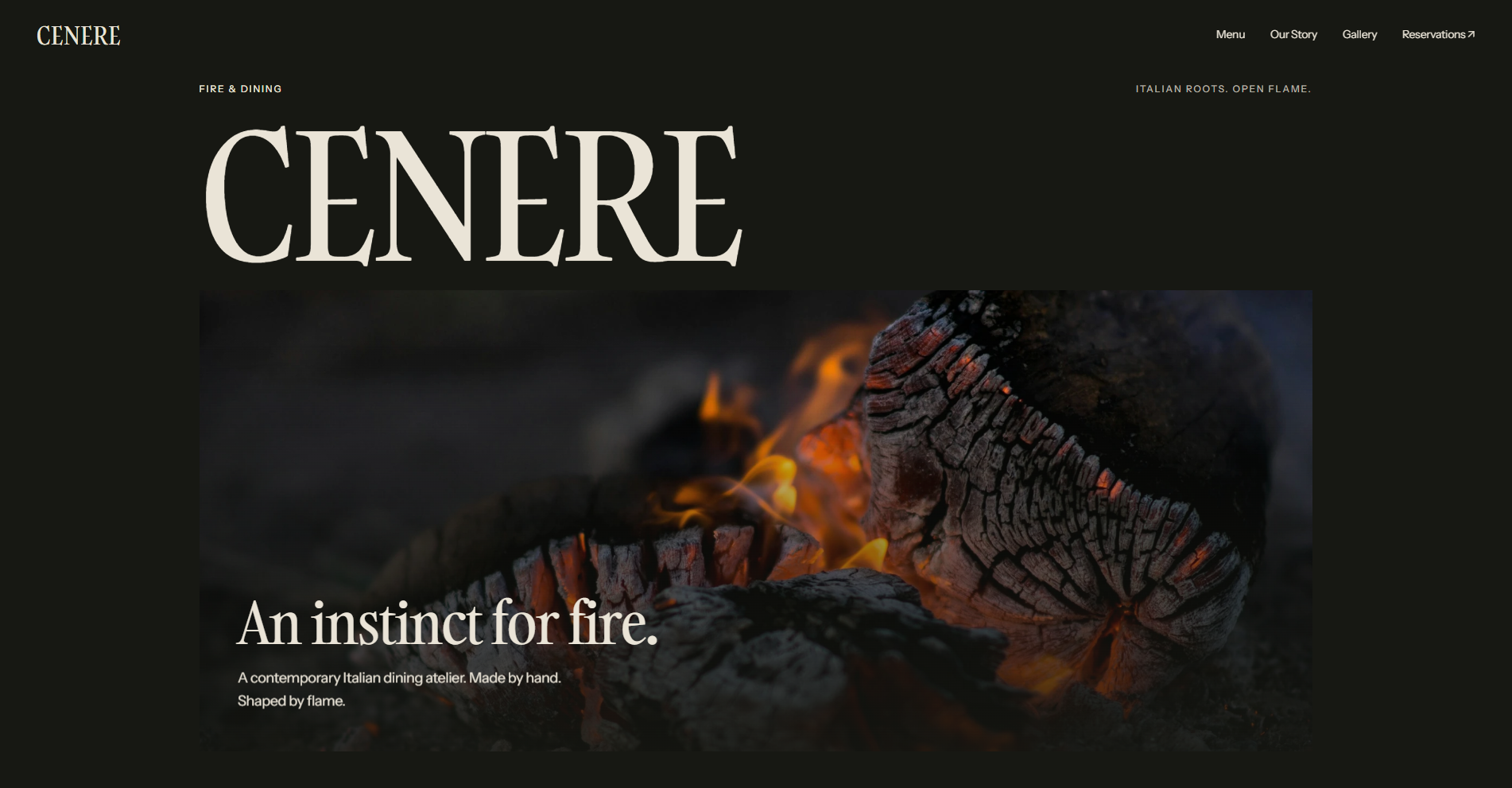 CENERE - Fire&Dining by Simone Stavolo