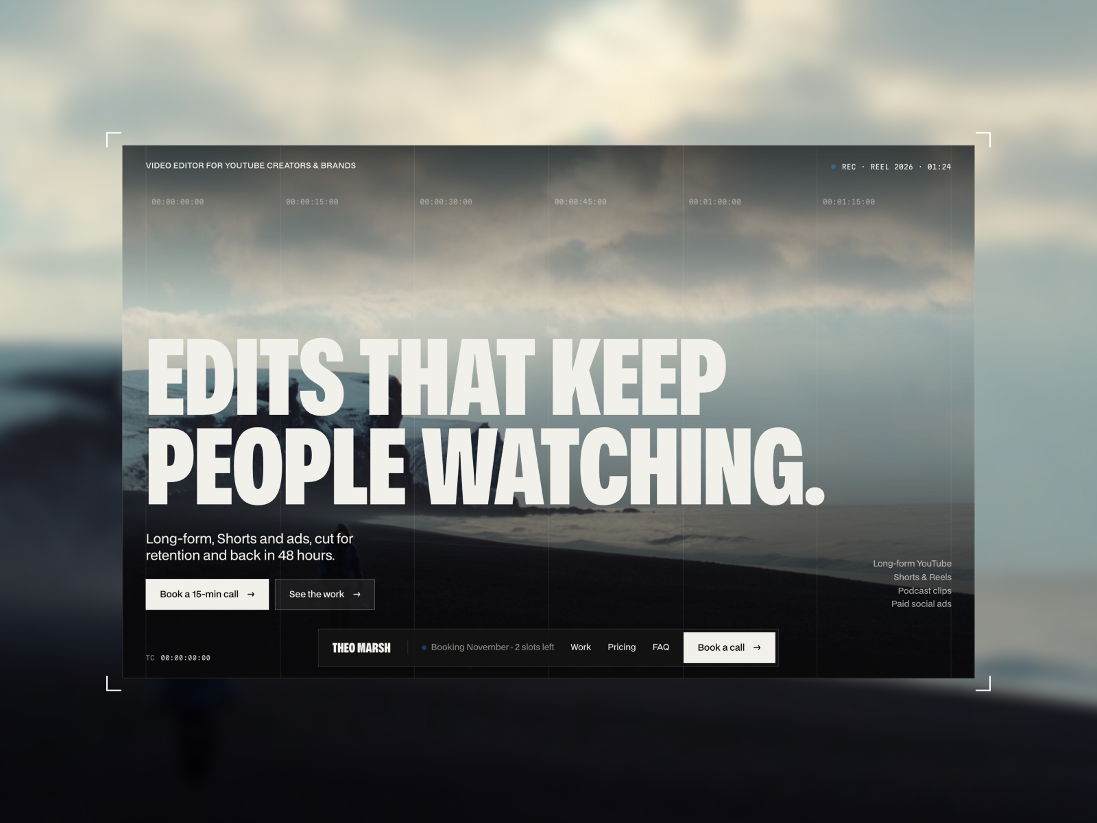 Transitional Words For Process Timecode — Website Template for Framer