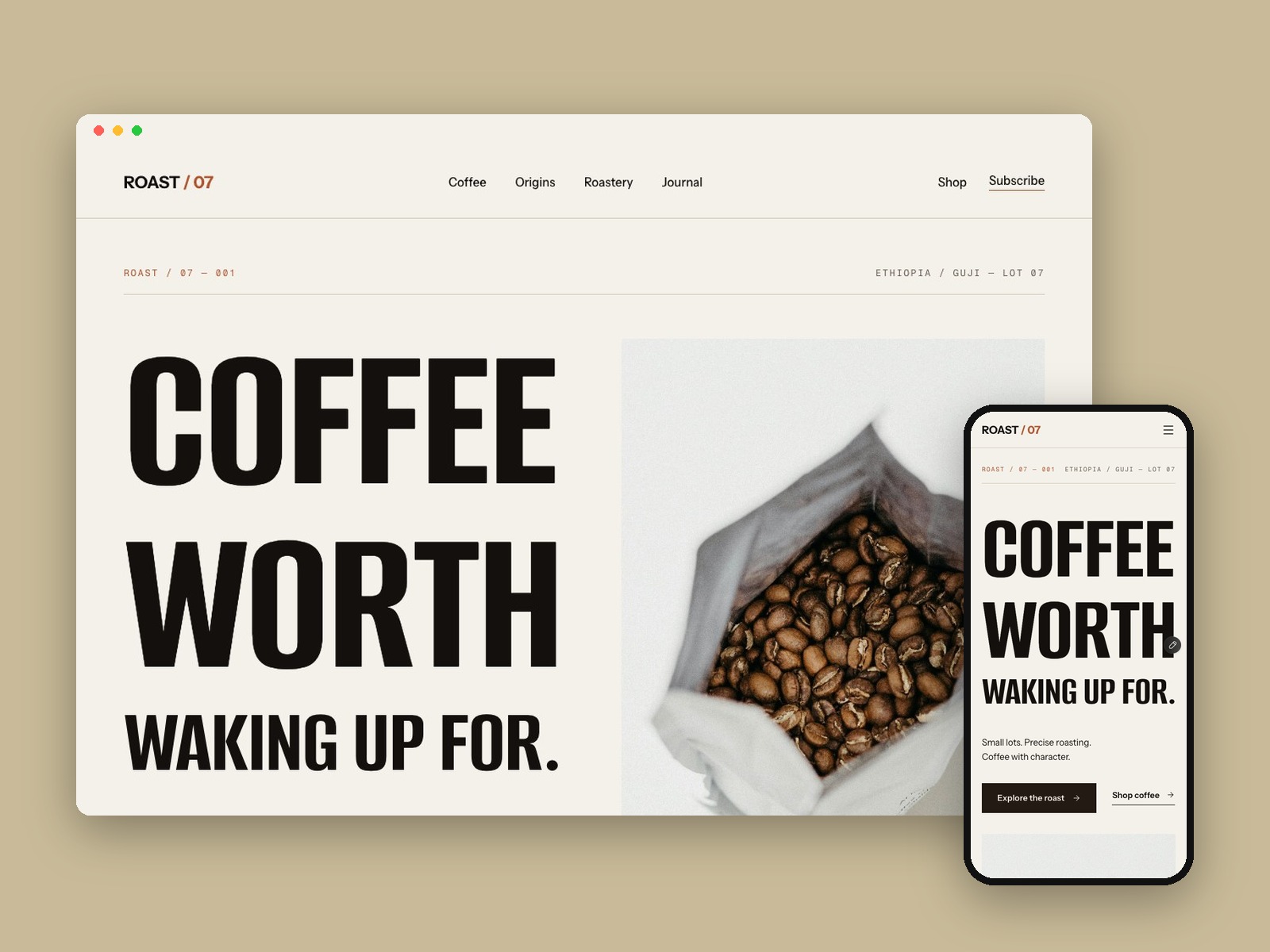 Coffee Roastery Site by proto.ix