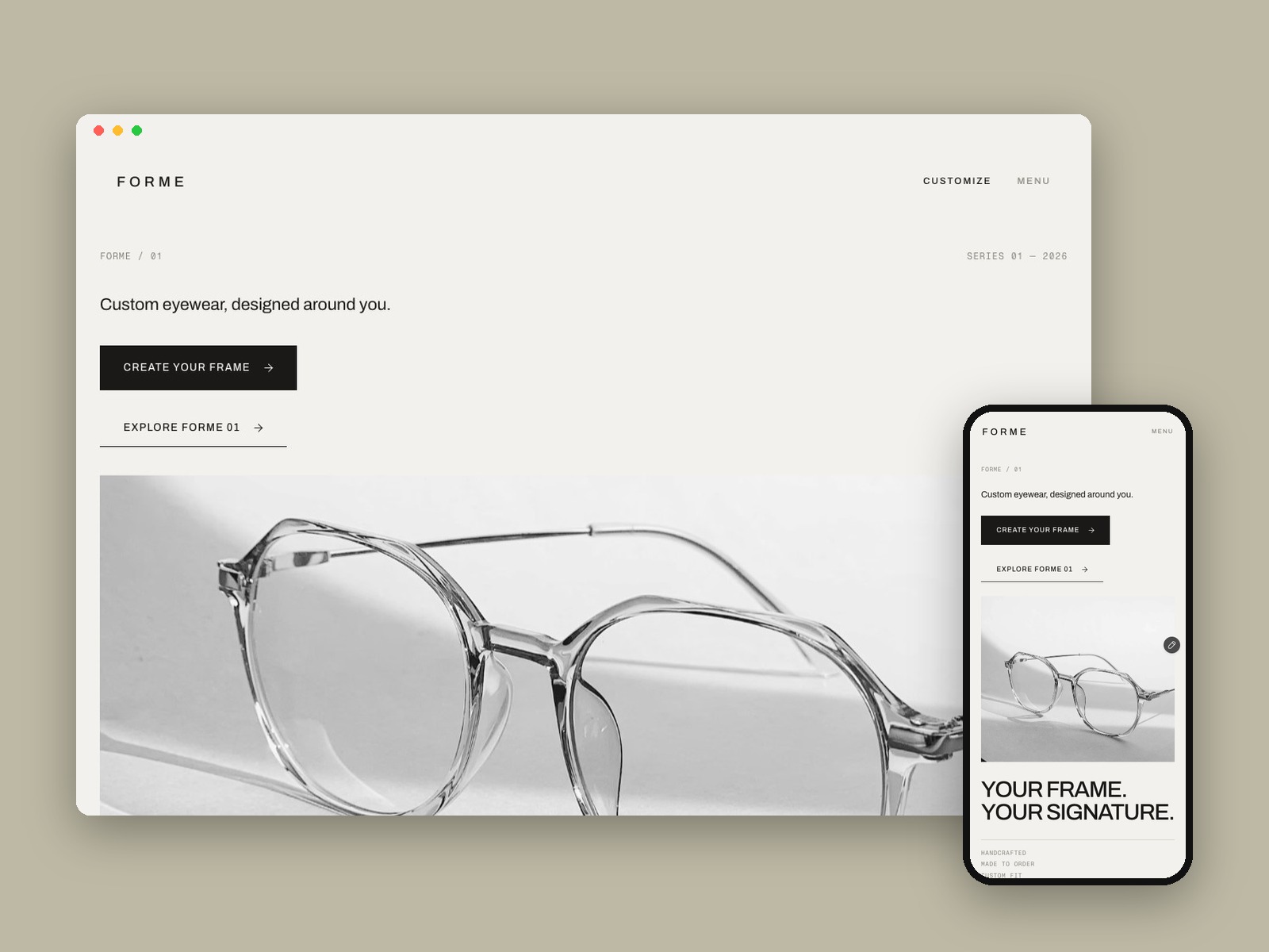 Eyewear Studio Site by proto.ix