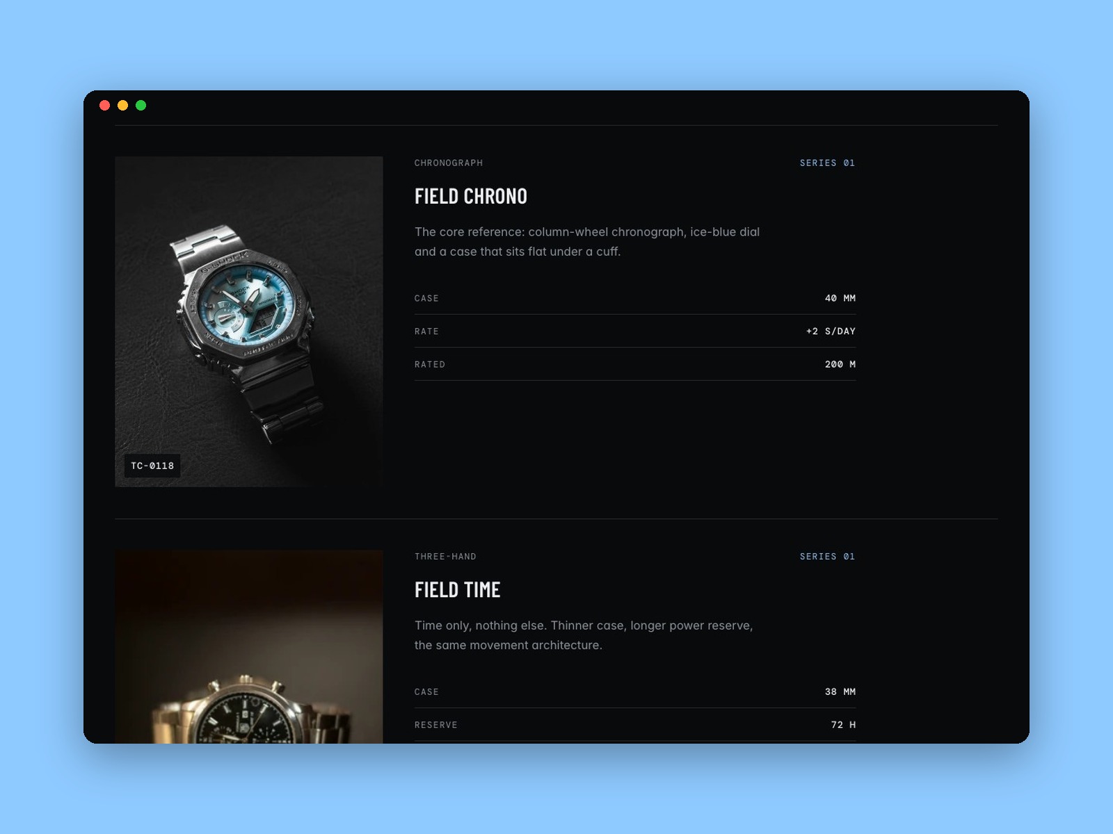 Screenshot 2 of Watch Brand Site