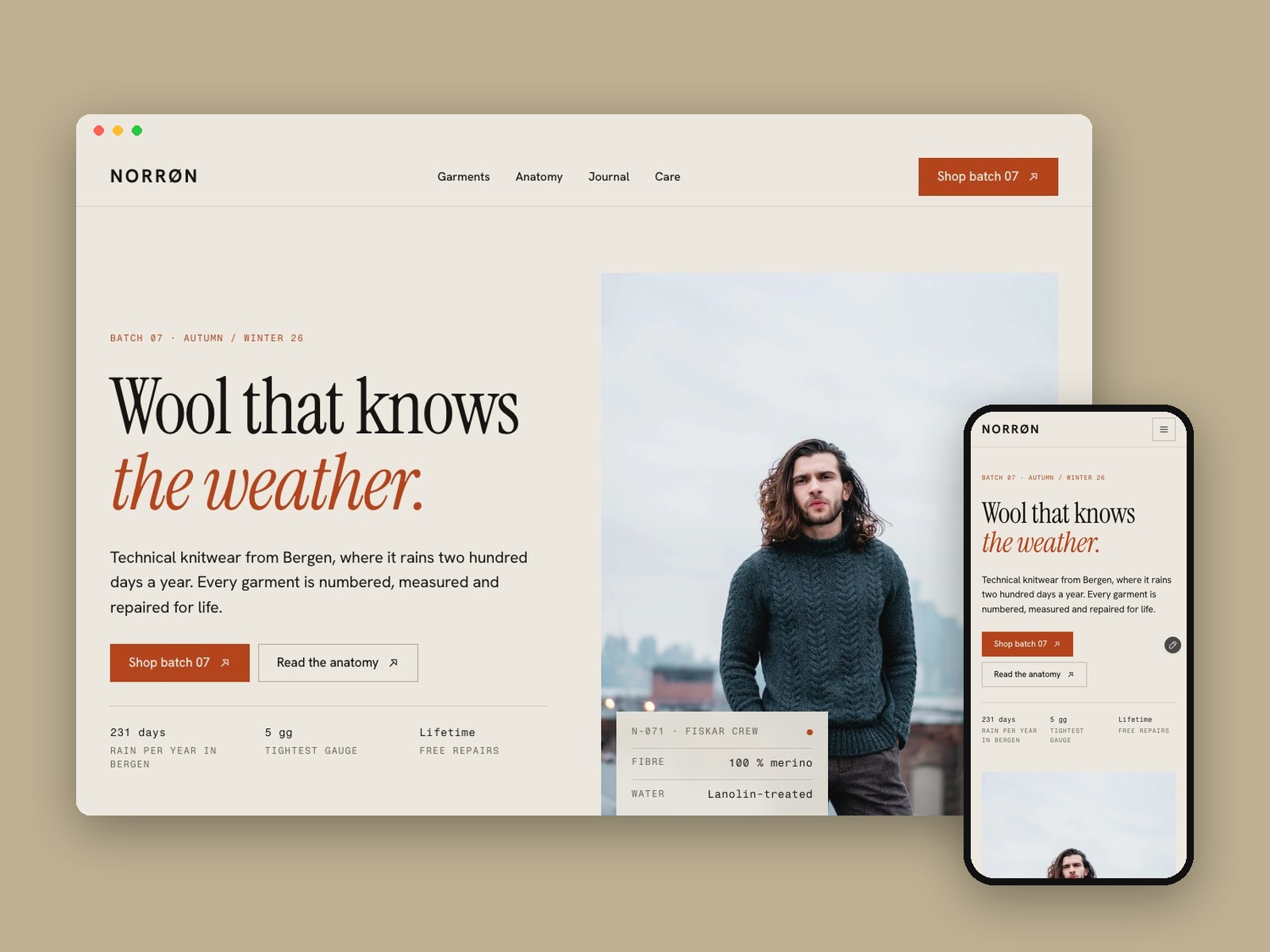 Screenshot 1 of Knitwear Store Site