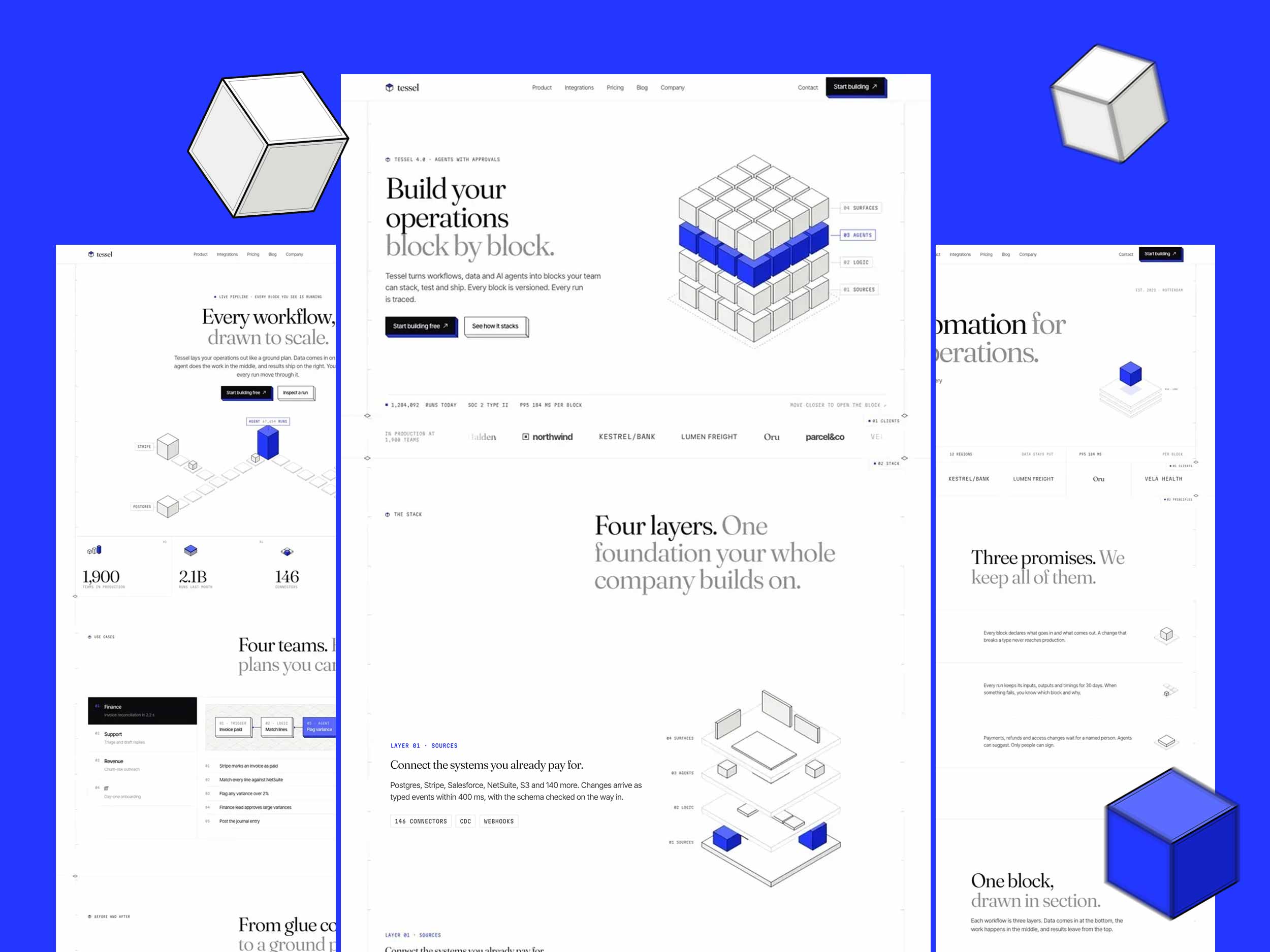 Tessel Blocks — Free Website Template for Framer
