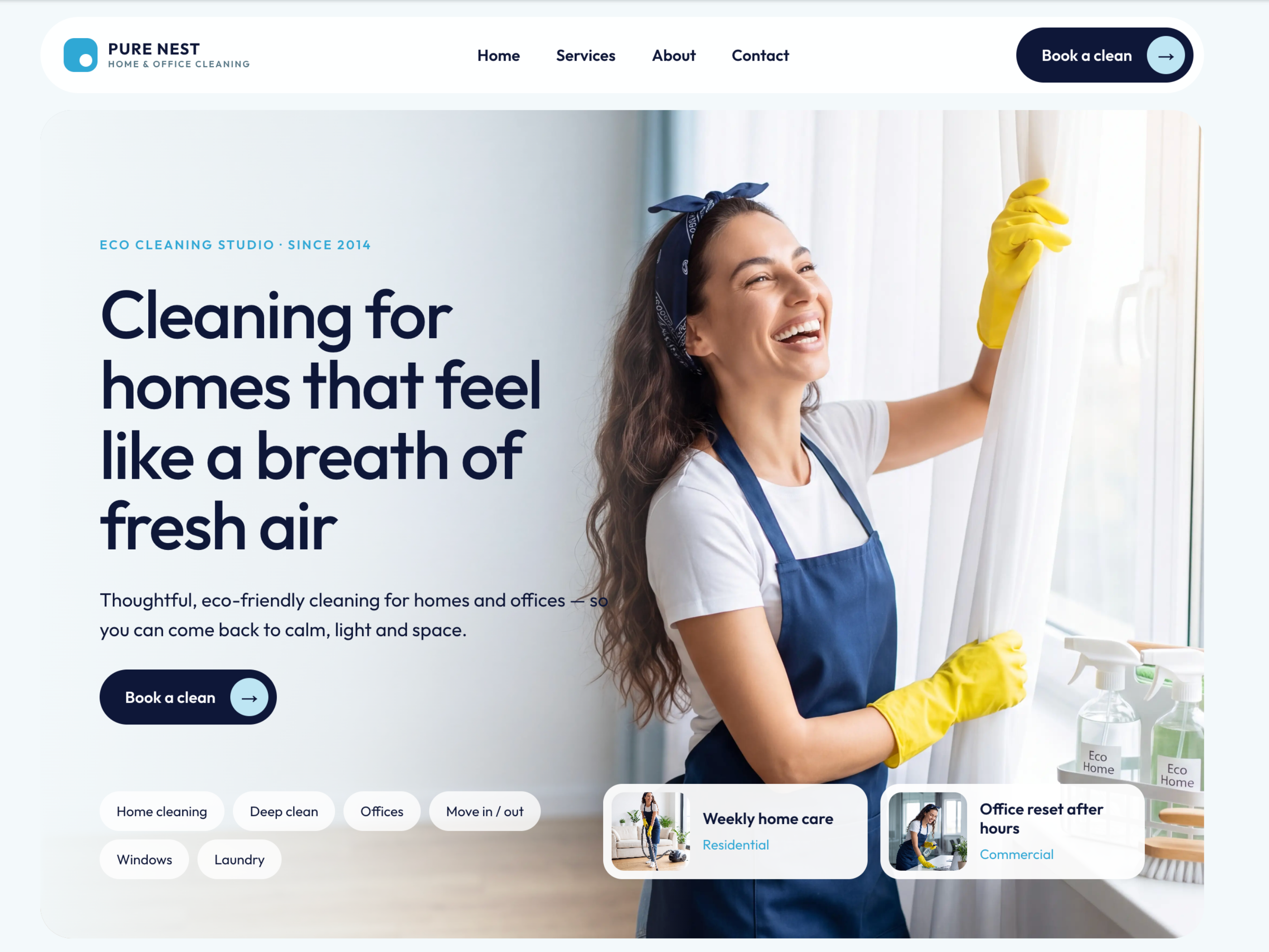 Screenshot 1 of Pure Nest Cleaning