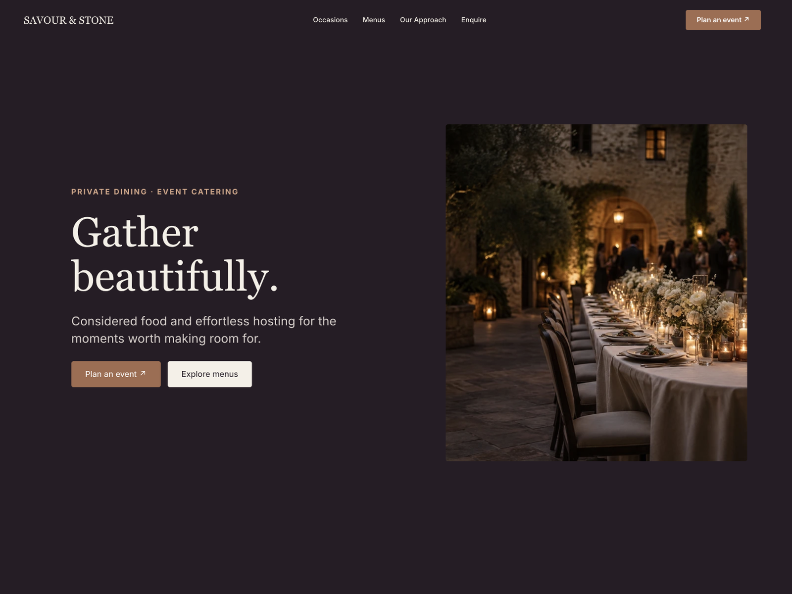 Savour & Stone design