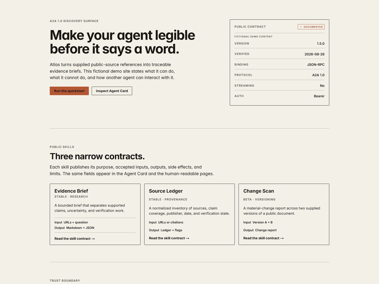 Screenshot 1 of Agent Manifest Kit