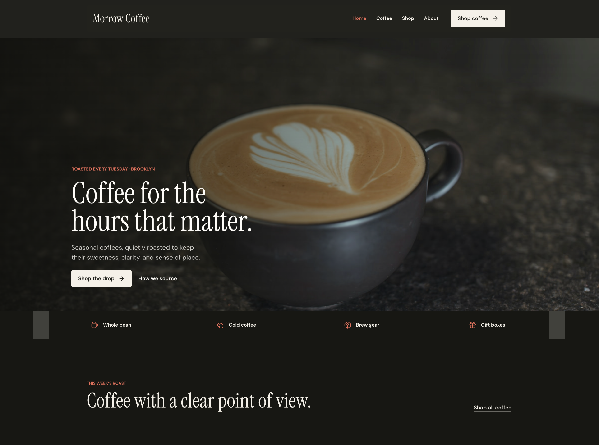 Screenshot 1 of Morrow Coffee