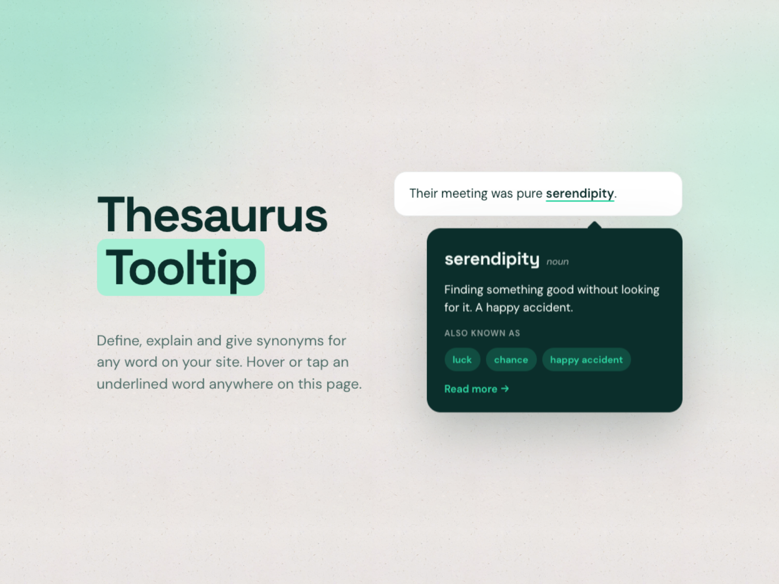 Thesaurus Tooltip