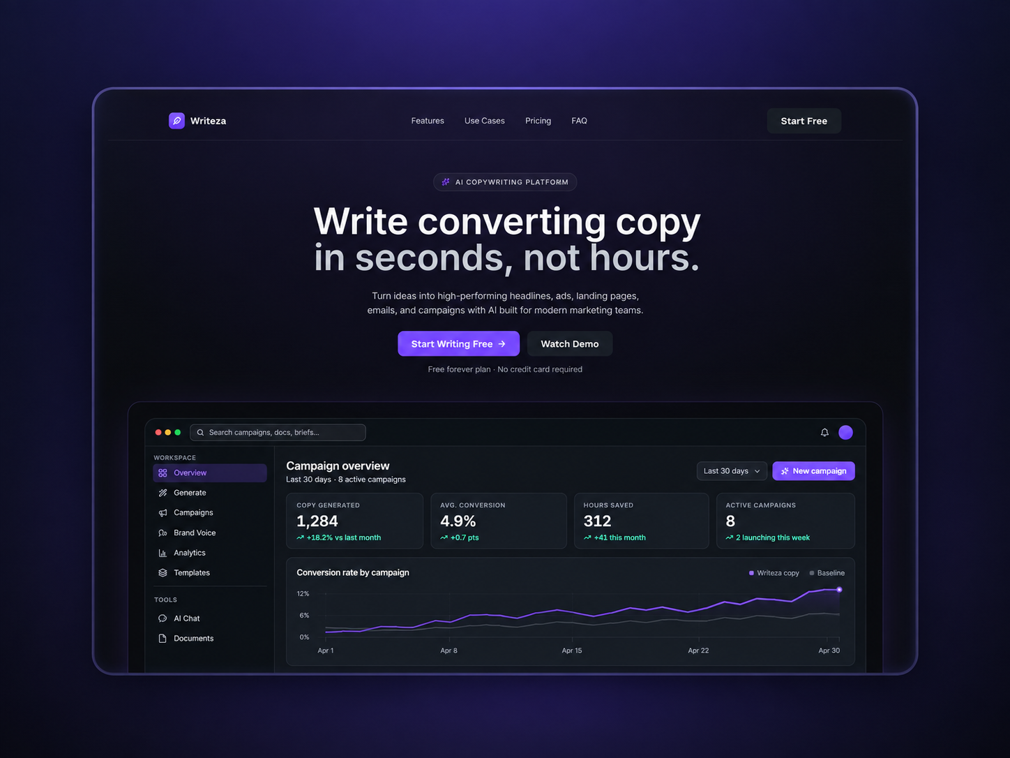 Writeza App by Reovan