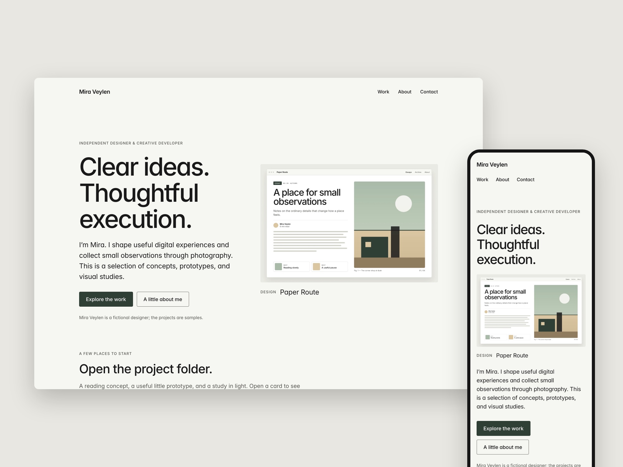 Screenshot 1 of Mono Folio