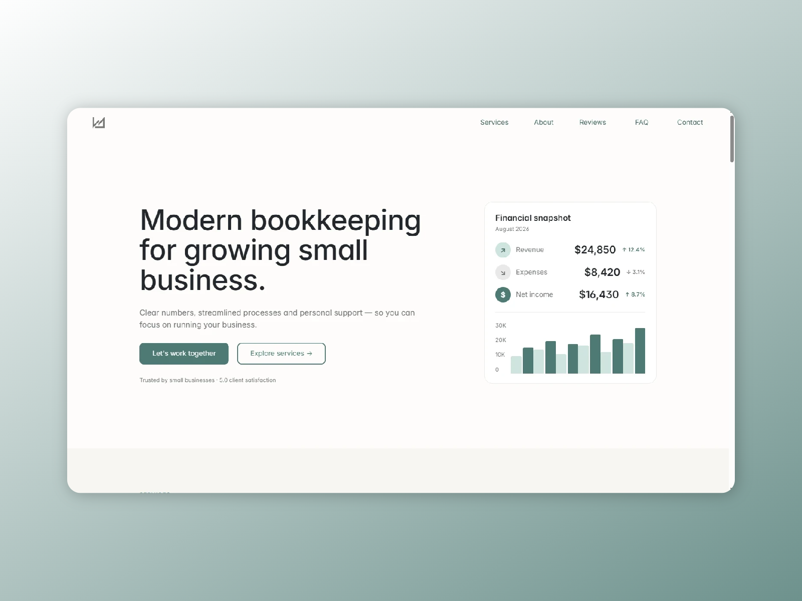 Screenshot 1 of accountants template