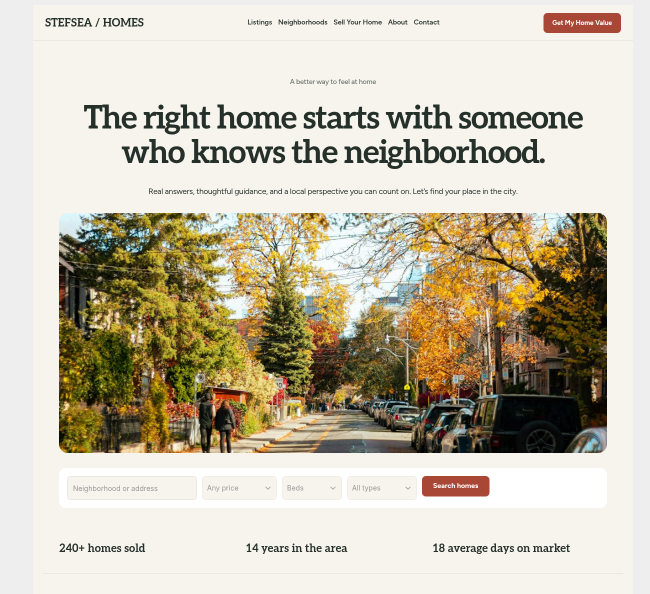 Site for realtors by Stefsea Co