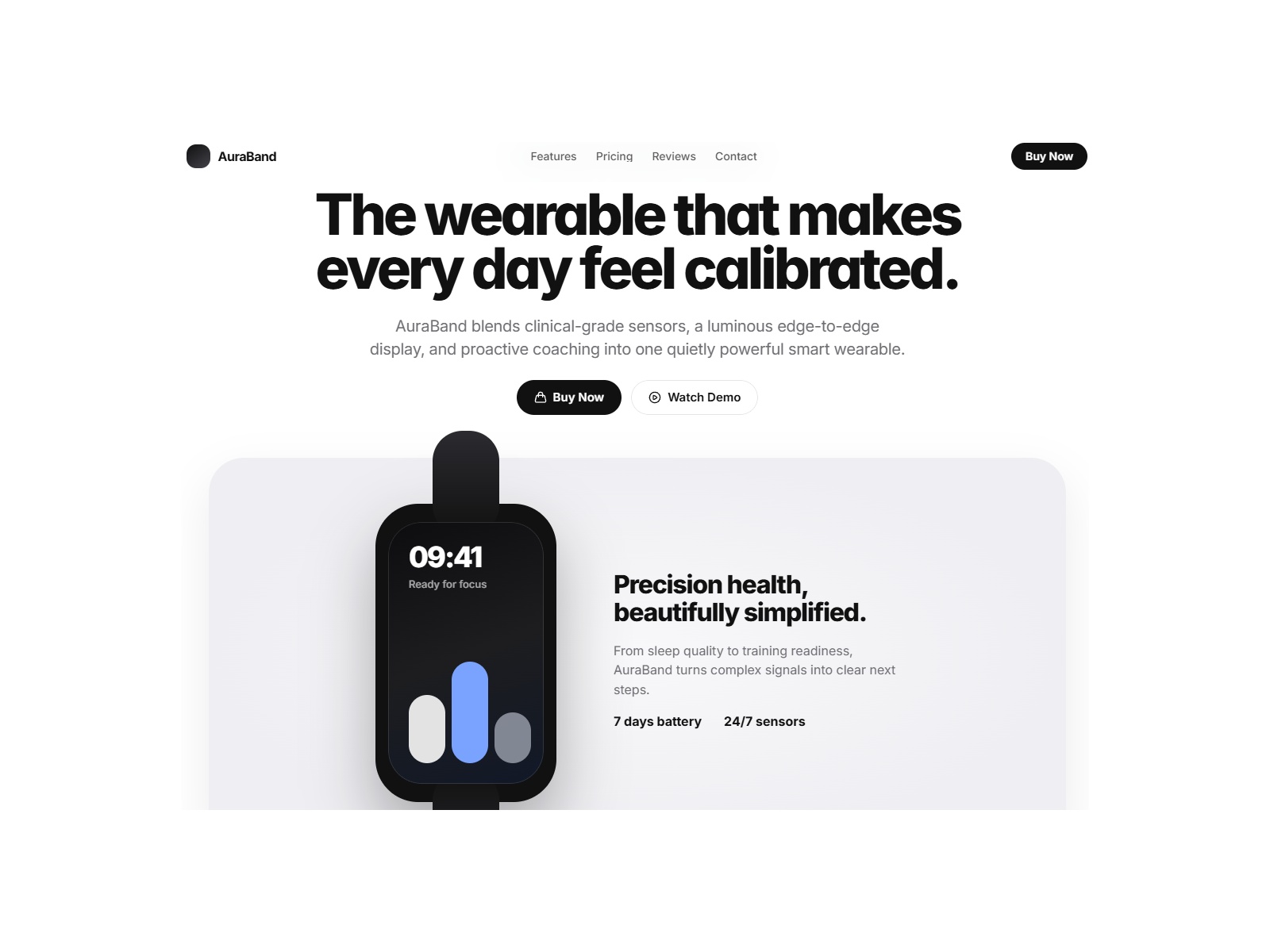 Screenshot 1 of AuraBand UI