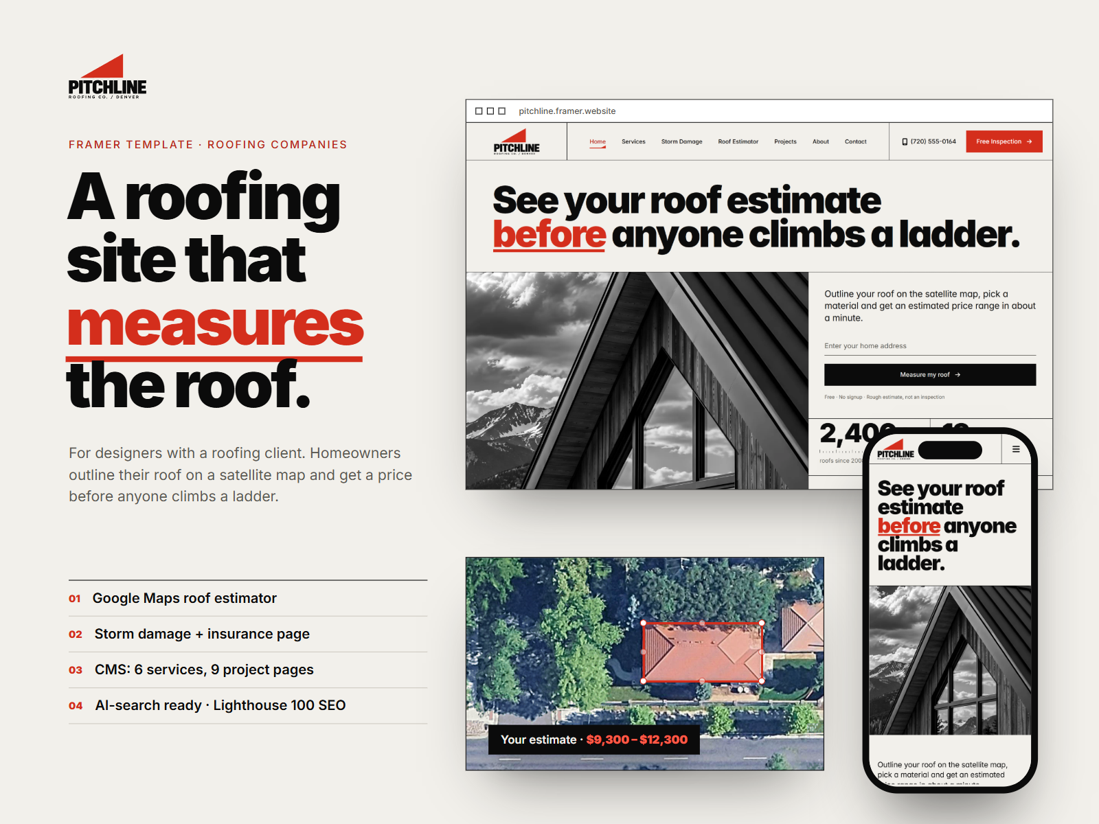 Pitchline Roofing by TemplatePlug