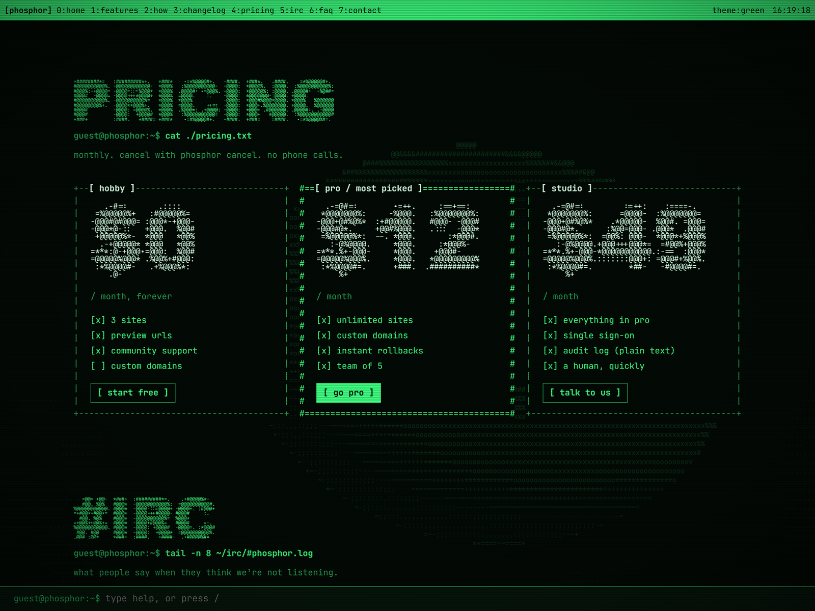 Screenshot 4 of PHOSPHOR Terminal