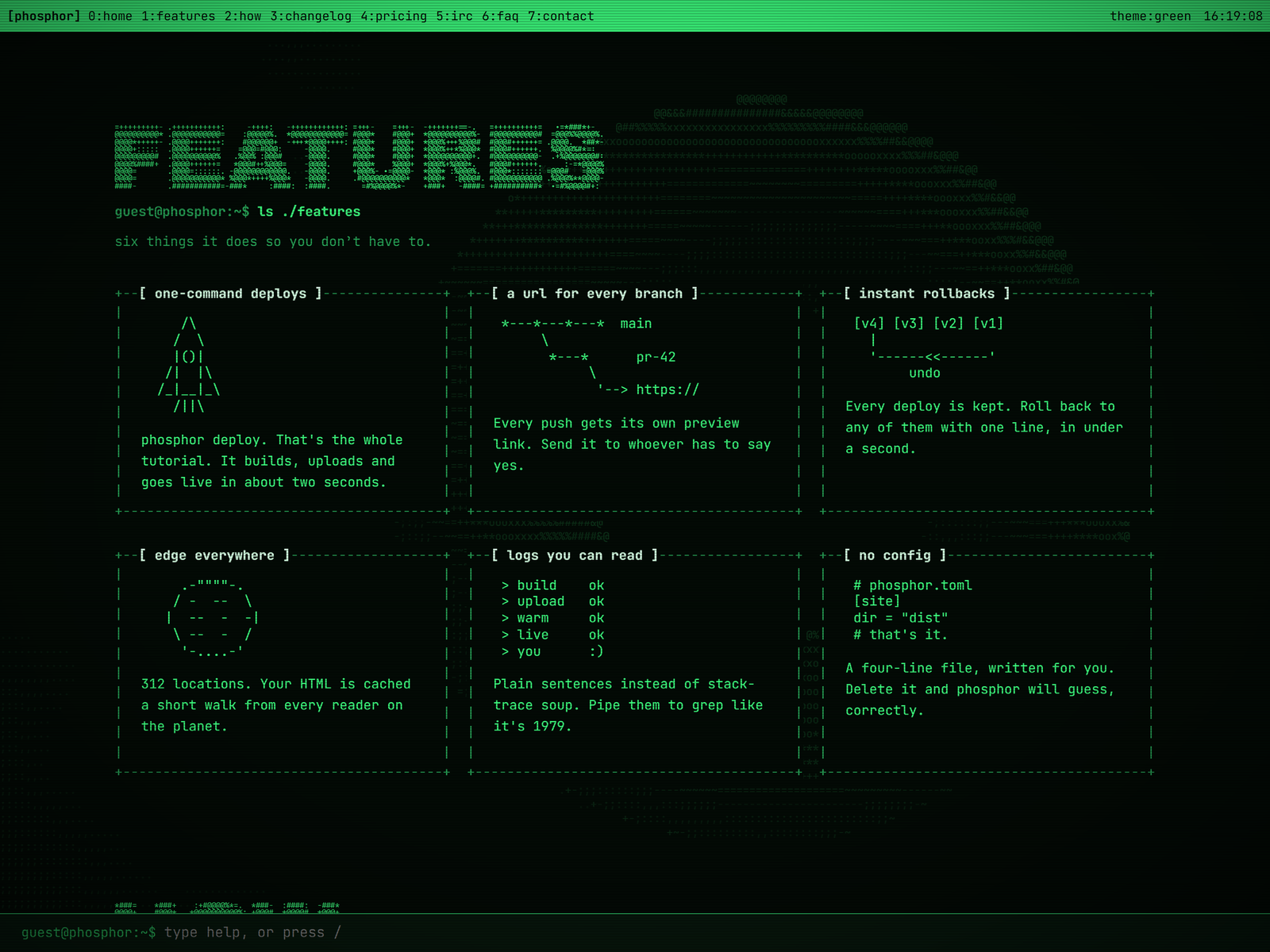Screenshot 2 of PHOSPHOR Terminal
