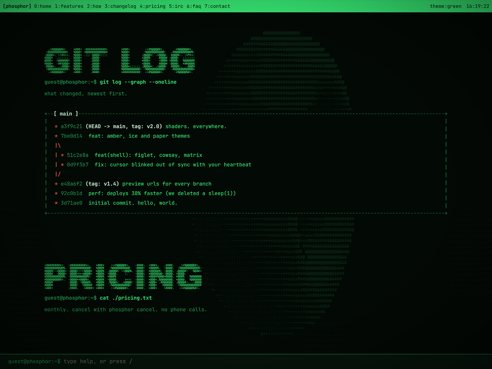 Screenshot 5 of PHOSPHOR Terminal