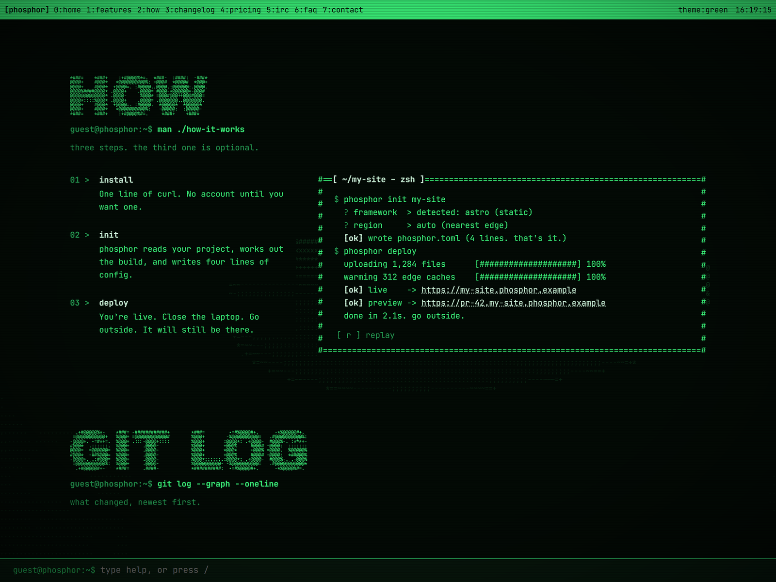 Screenshot 3 of PHOSPHOR Terminal