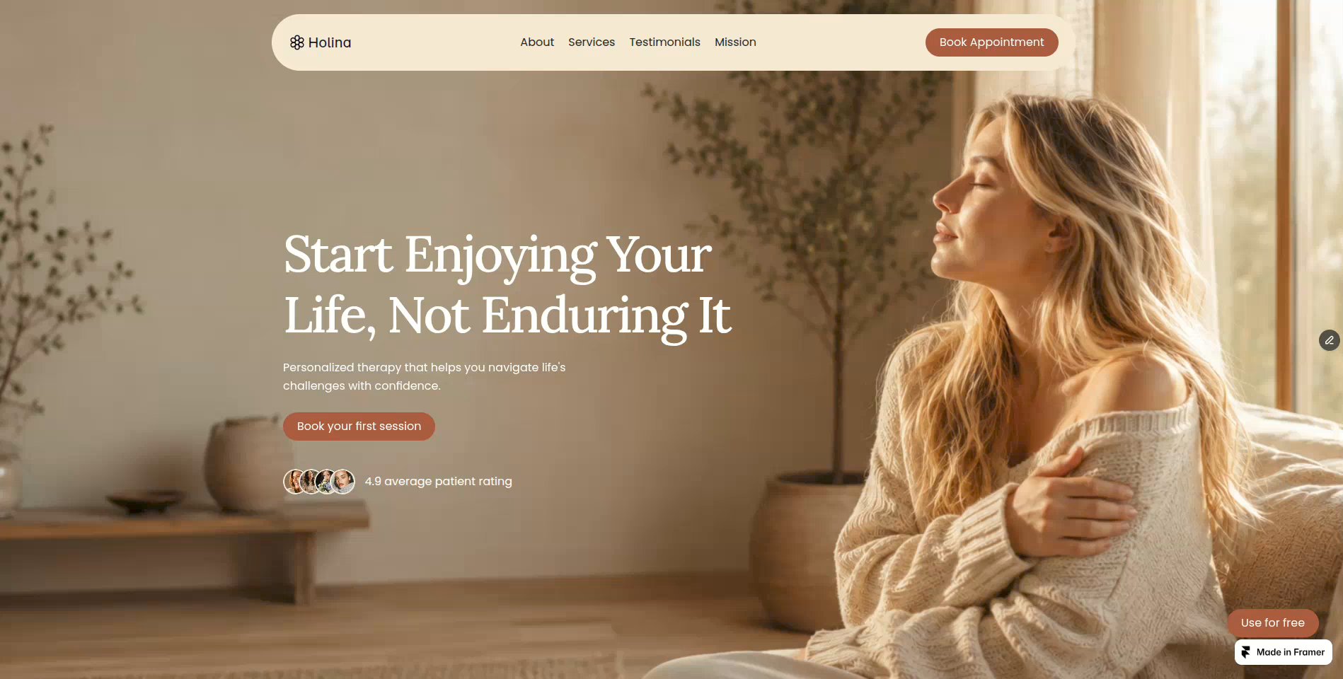 Holina: Free Health Website Template by Kai Studio