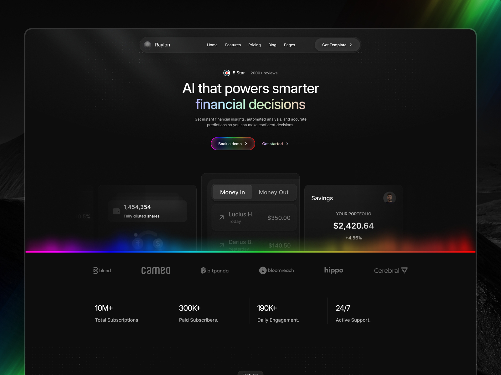 Raylon: Free AI Website Template by Flowzai — Framer Marketplace