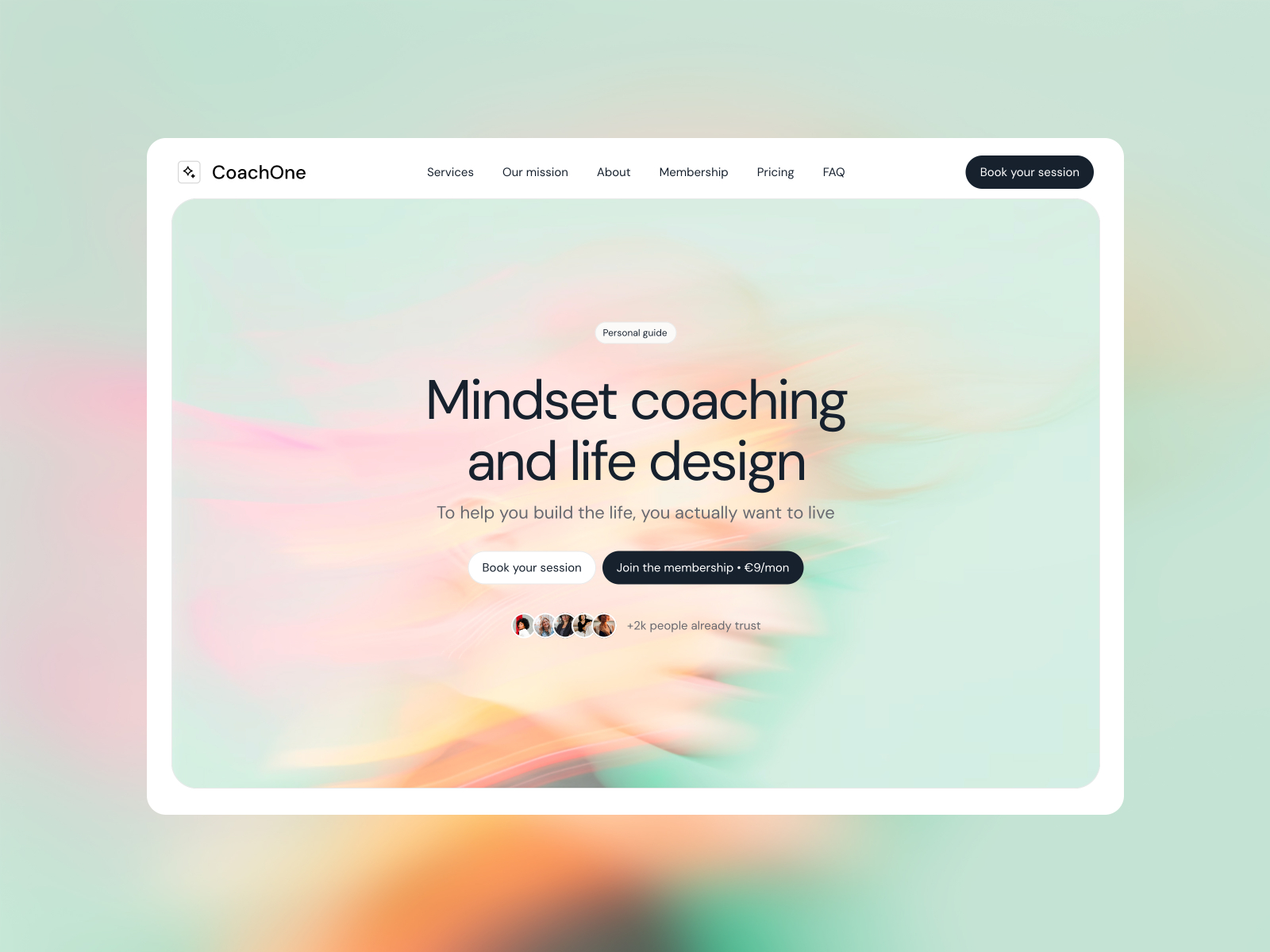 CoachOne: Responsive Landing Page Website Template by raffaele parlato