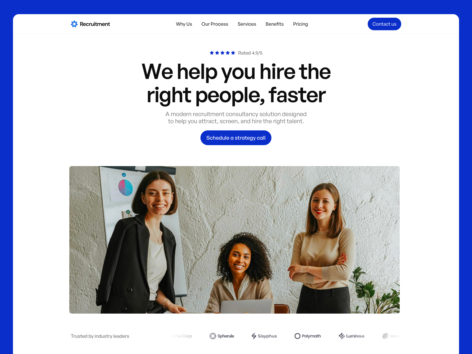 Recruitment: Free Marketing Website Template by Shah Rukh Qureshi