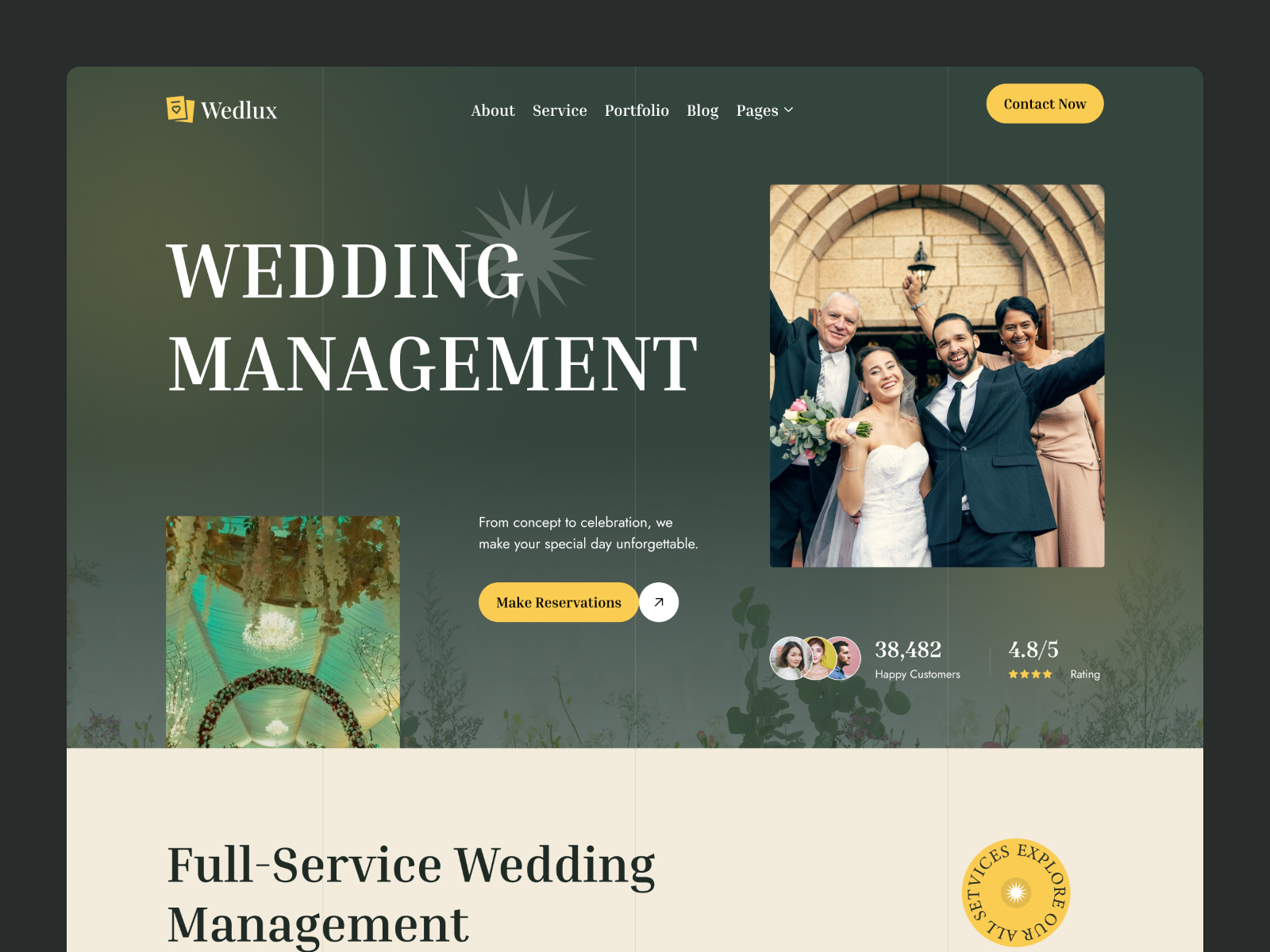Wedlux: Responsive Wedding Website Template by Mezario