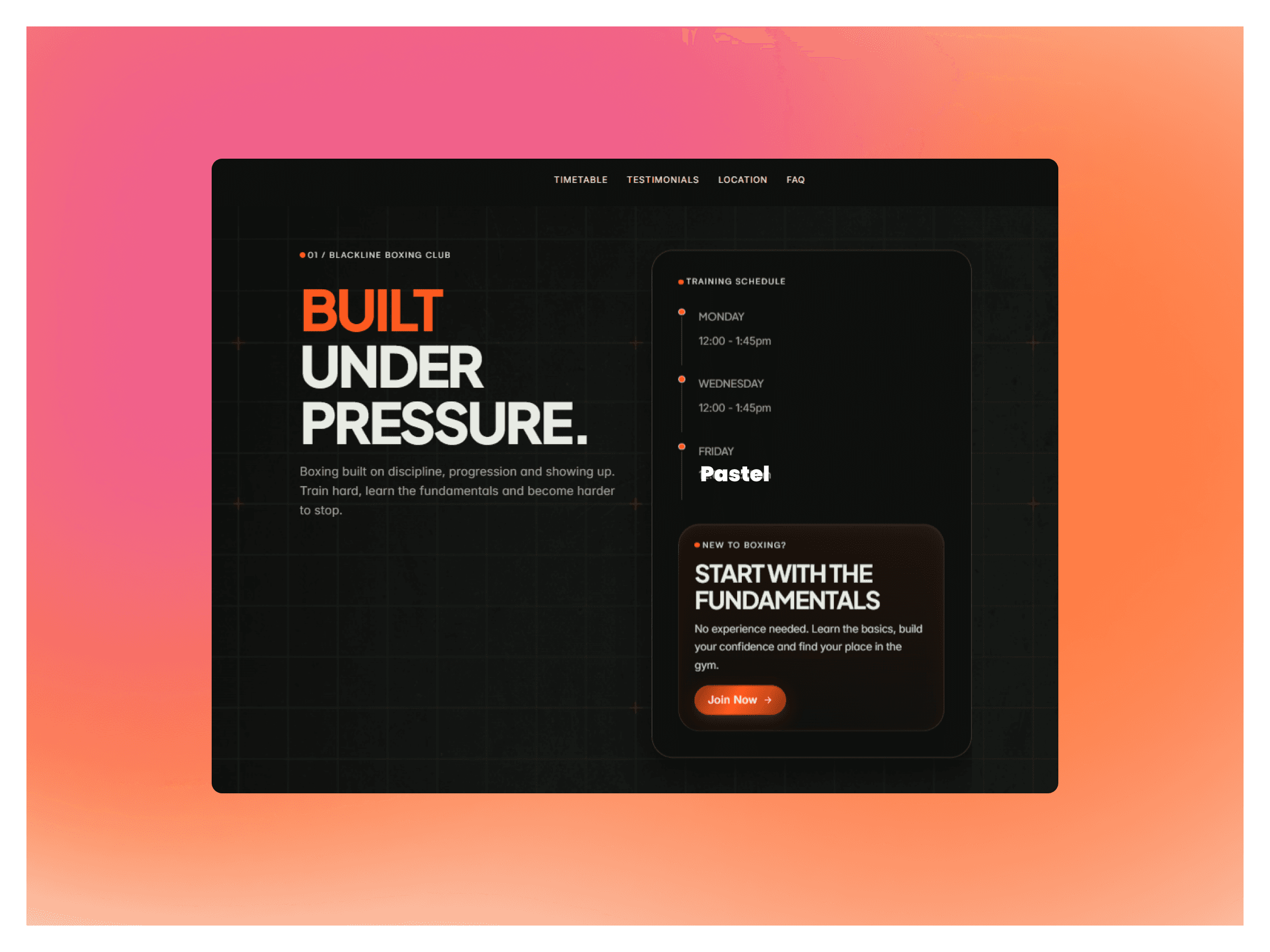 Blackline: Boxing Club Template