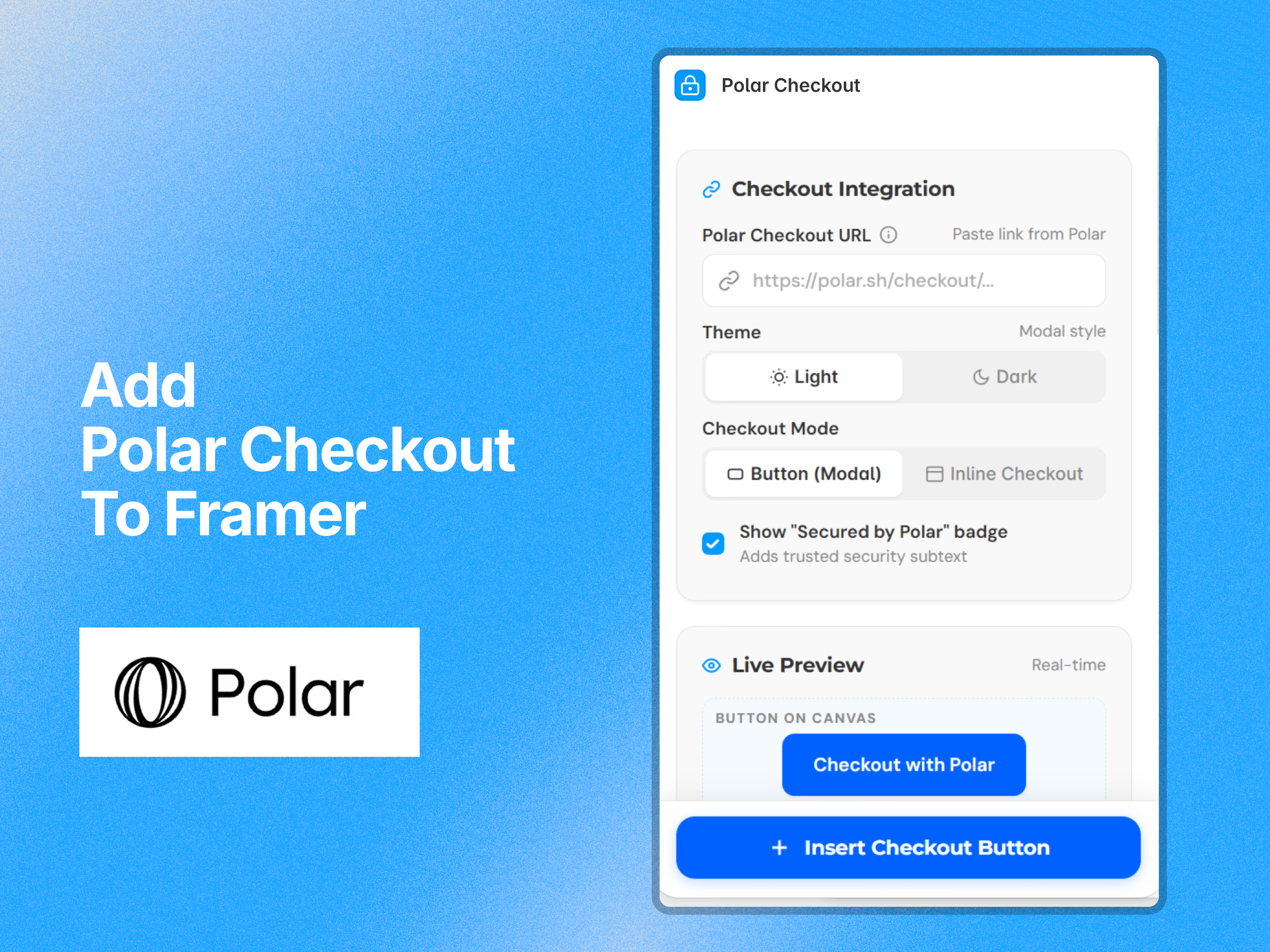 Polar Checkout: Developers Plugin by Soubhagya Sahu